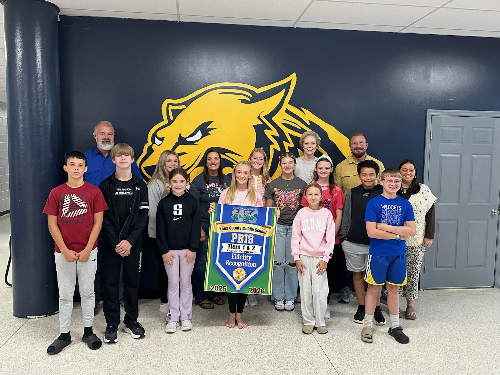  Knox County Middle earned a Tier 2 (Seal of Excellence) fidelity rating for implementing PBIS (Positive Behavioral Interventions and Supports).  