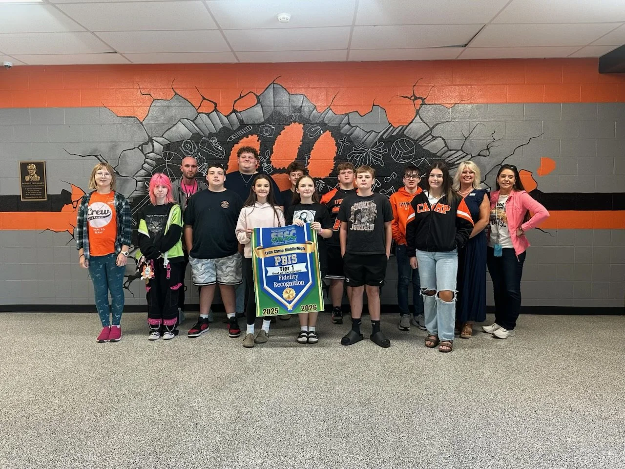  Lynn Camp Middle High earned a Tier 1 (Seal of Excellence) fidelity rating for implementing PBIS (Positive Behavioral Interventions and Supports).  