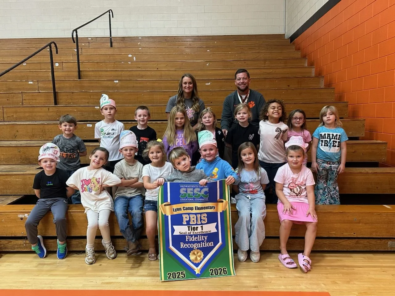  Lynn Camp Elementary earned a Tier 1 (Seal of Excellence) fidelity rating for implementing PBIS (Positive Behavioral Interventions and Supports).  