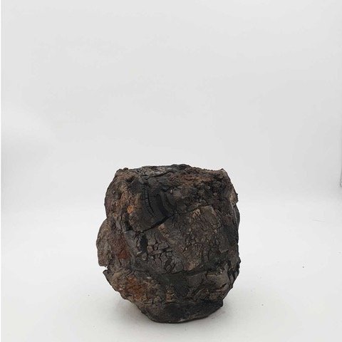 vaso v-43 patrizia zanon in gres con rocce di raccolta collezione vulcano