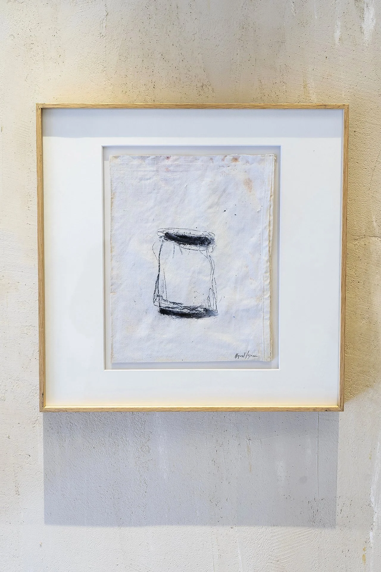 quadro yunomi miquel seguira su gesso su carta washi