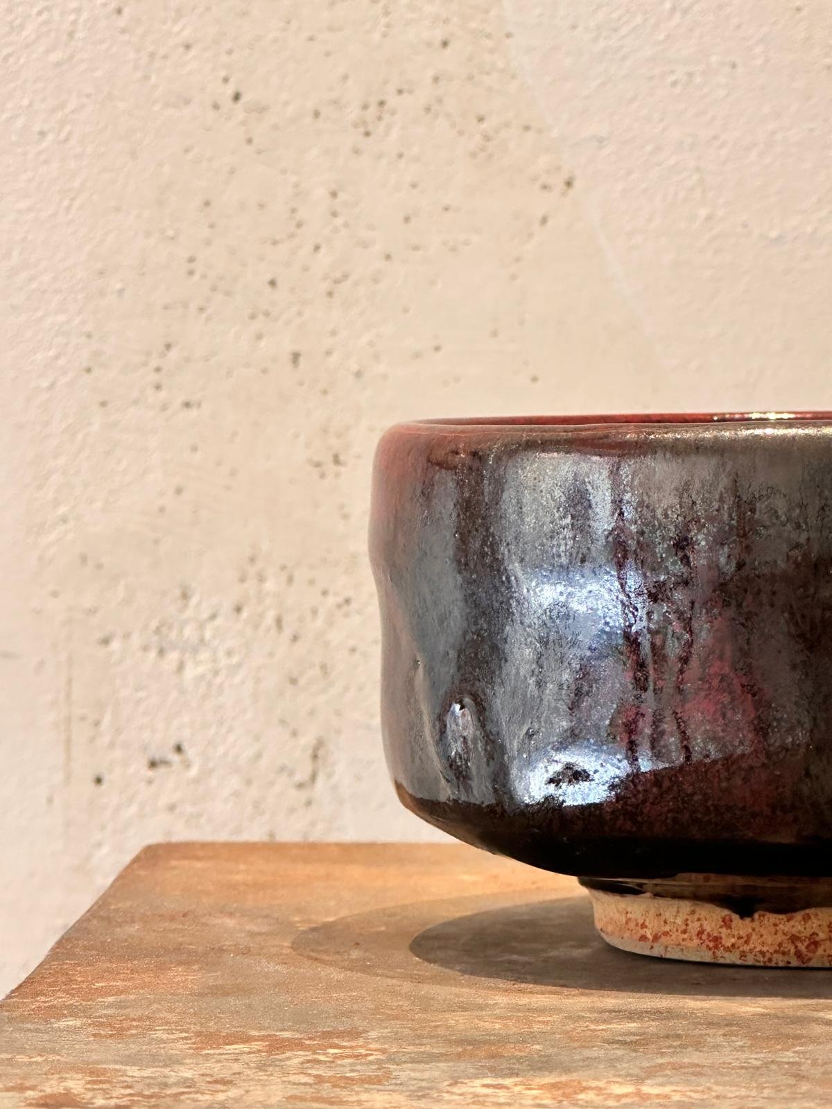 chawan miquel segura rosso scuro fatto a mano