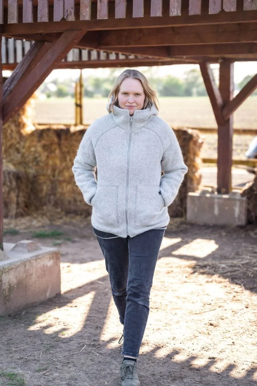 Winterjacke für Damen aus Alpakawolle.