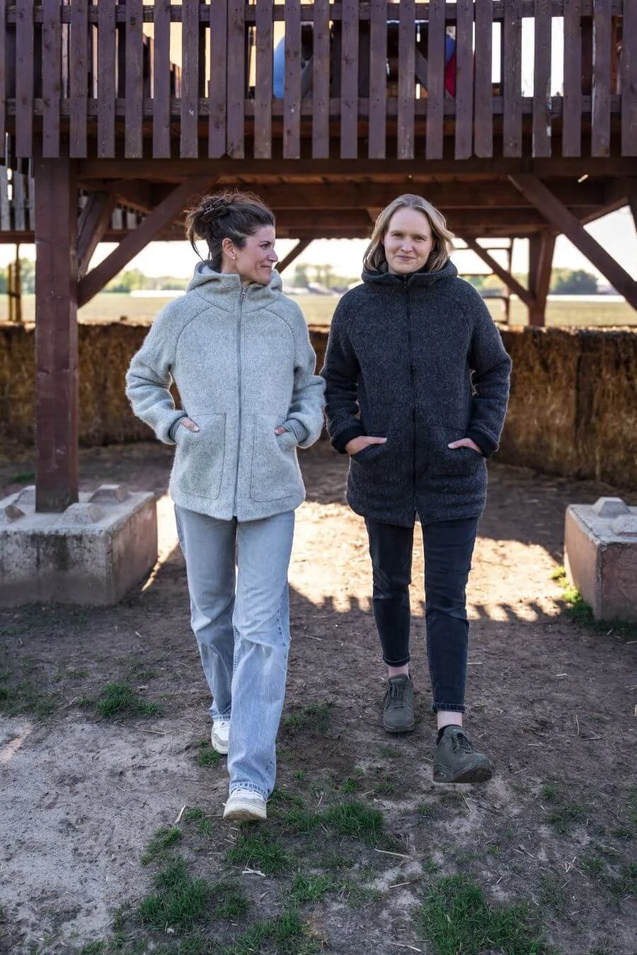 Winterjacke aus Alpaka Wolle Walk