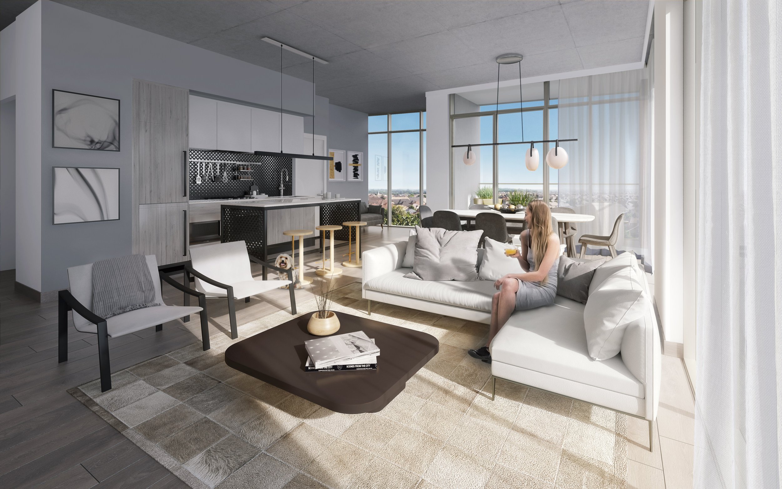 origin lofts living area rendering