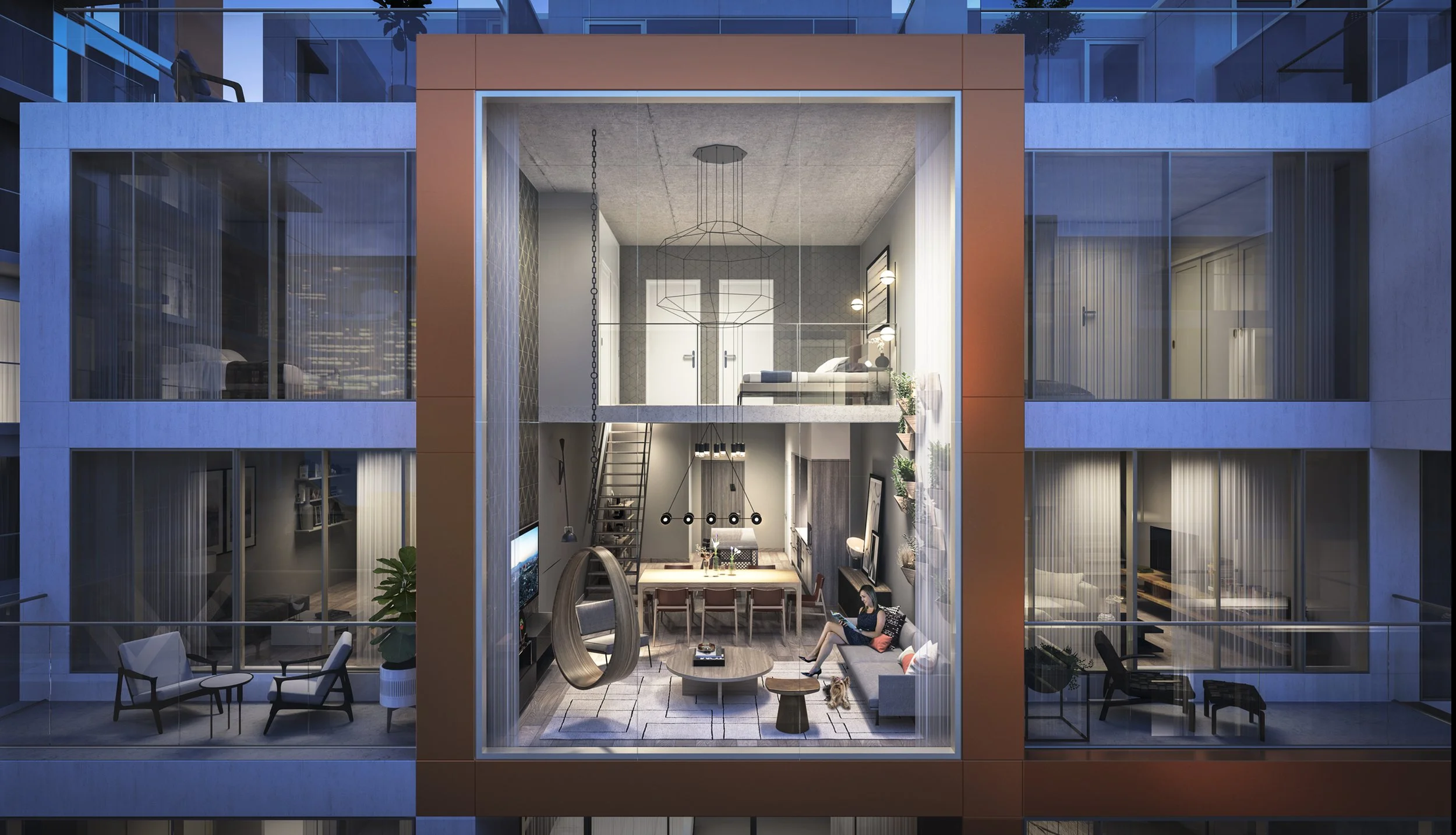 origin lofts exterior suite rendering