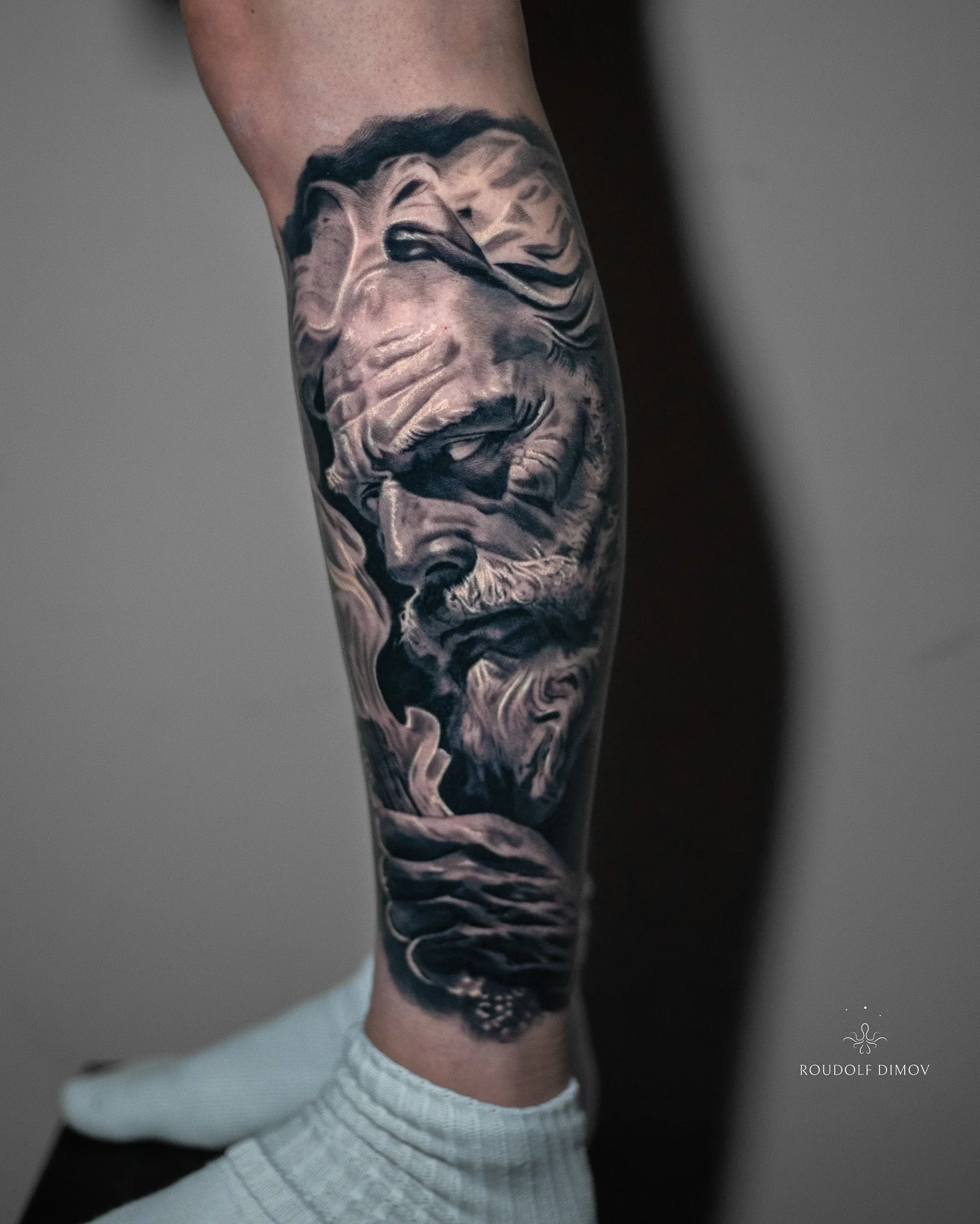 A Journey Through the Underworld – Full Leg Sleeve Inspired by Greek Mythology 
