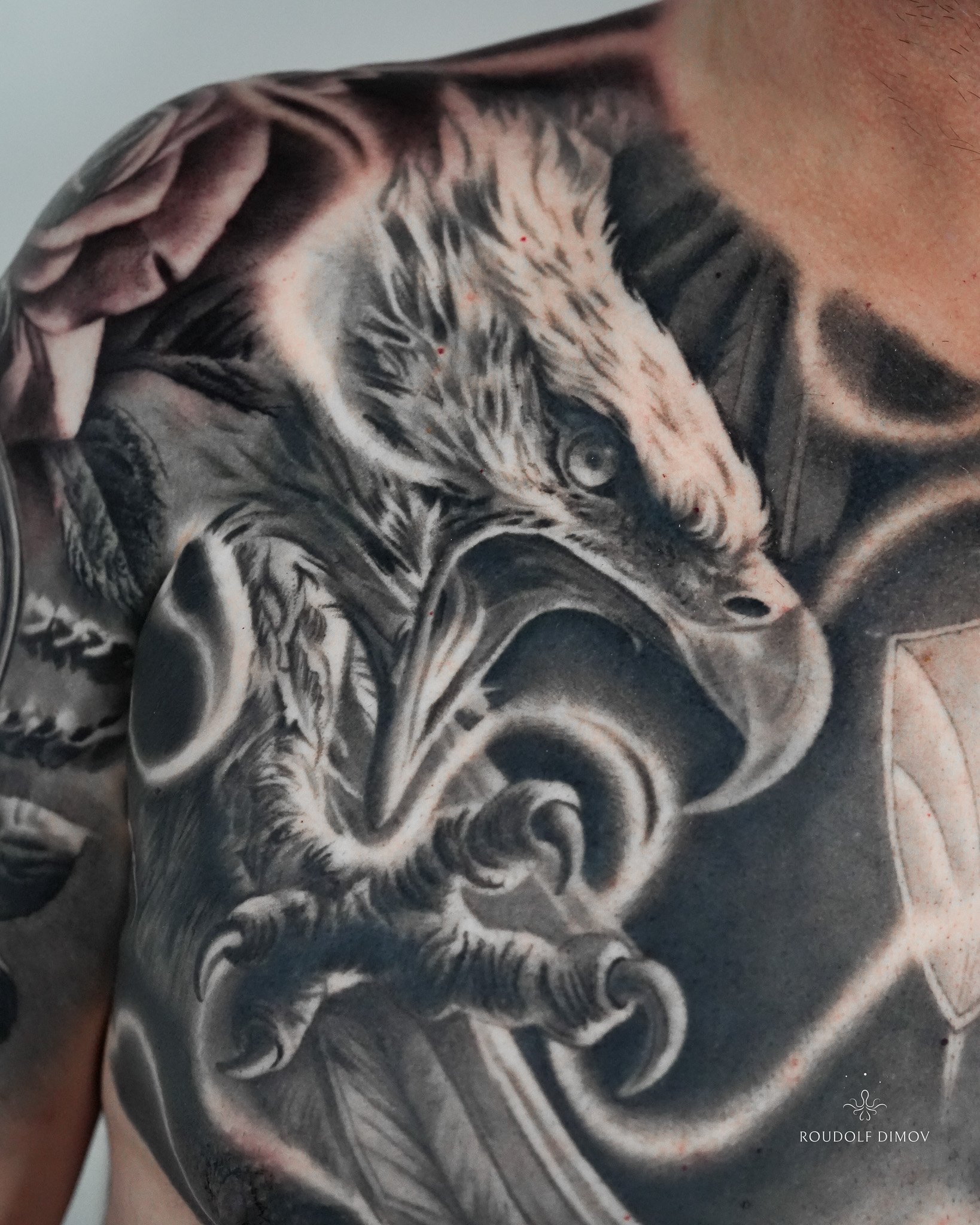 From Idea to Full Chest &amp; Upper Arm Tattoo: A Behind-the-Scenes Story of Designing a Three-Part Body Project