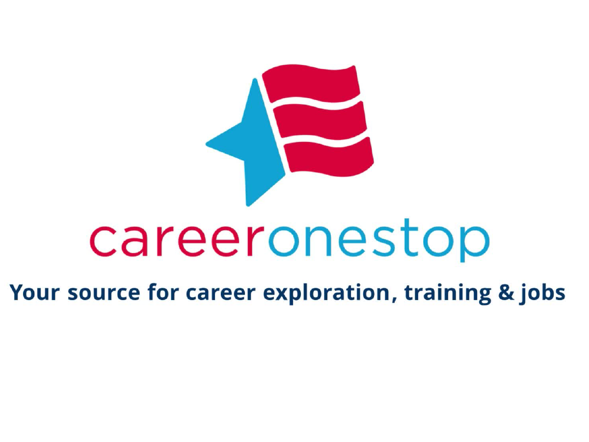 Careeronstop logo with a blue star and an American flag, and the tagline "Your source for career exploration, training & jobs."