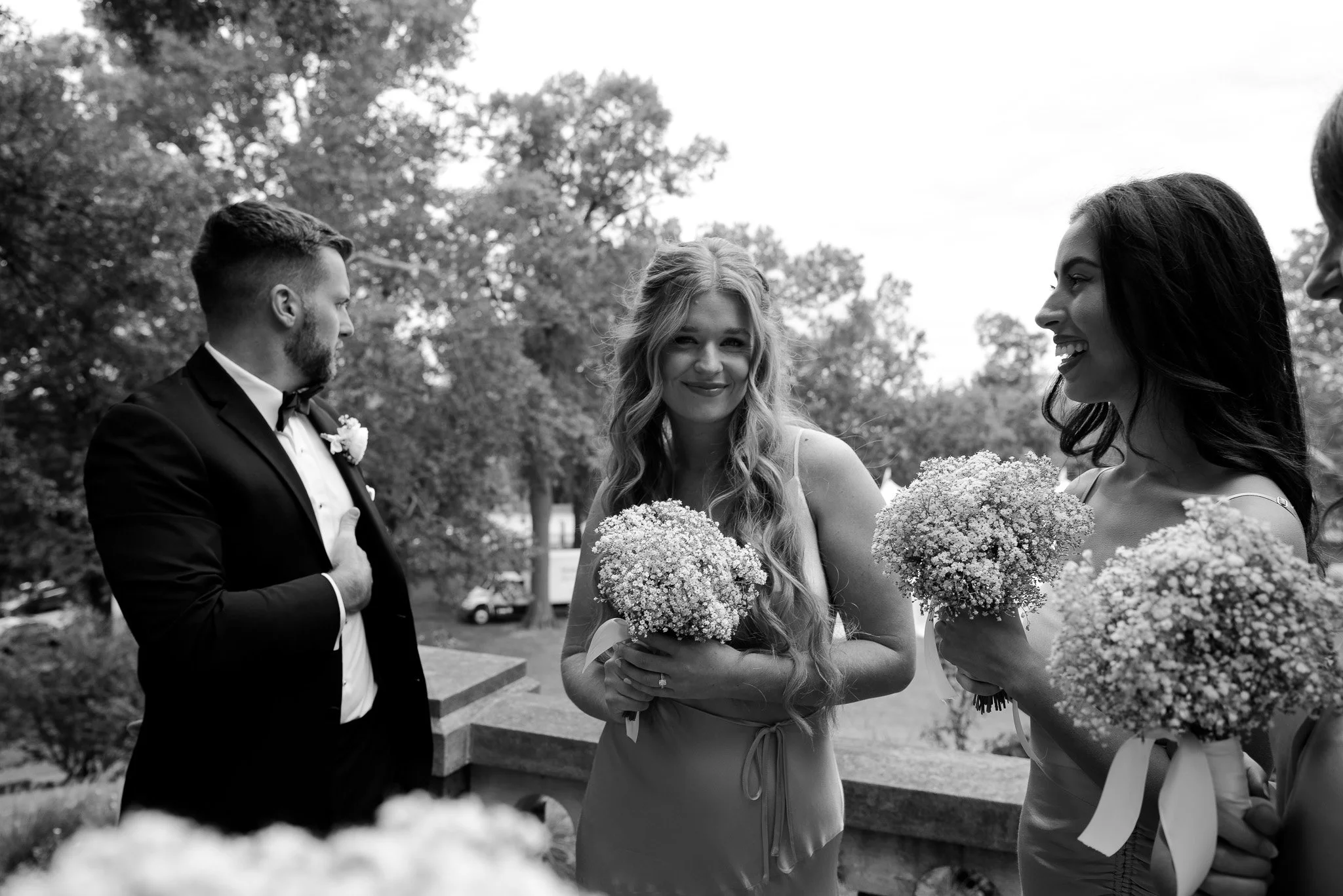 Black and White Wedding Photography in Oklahoma