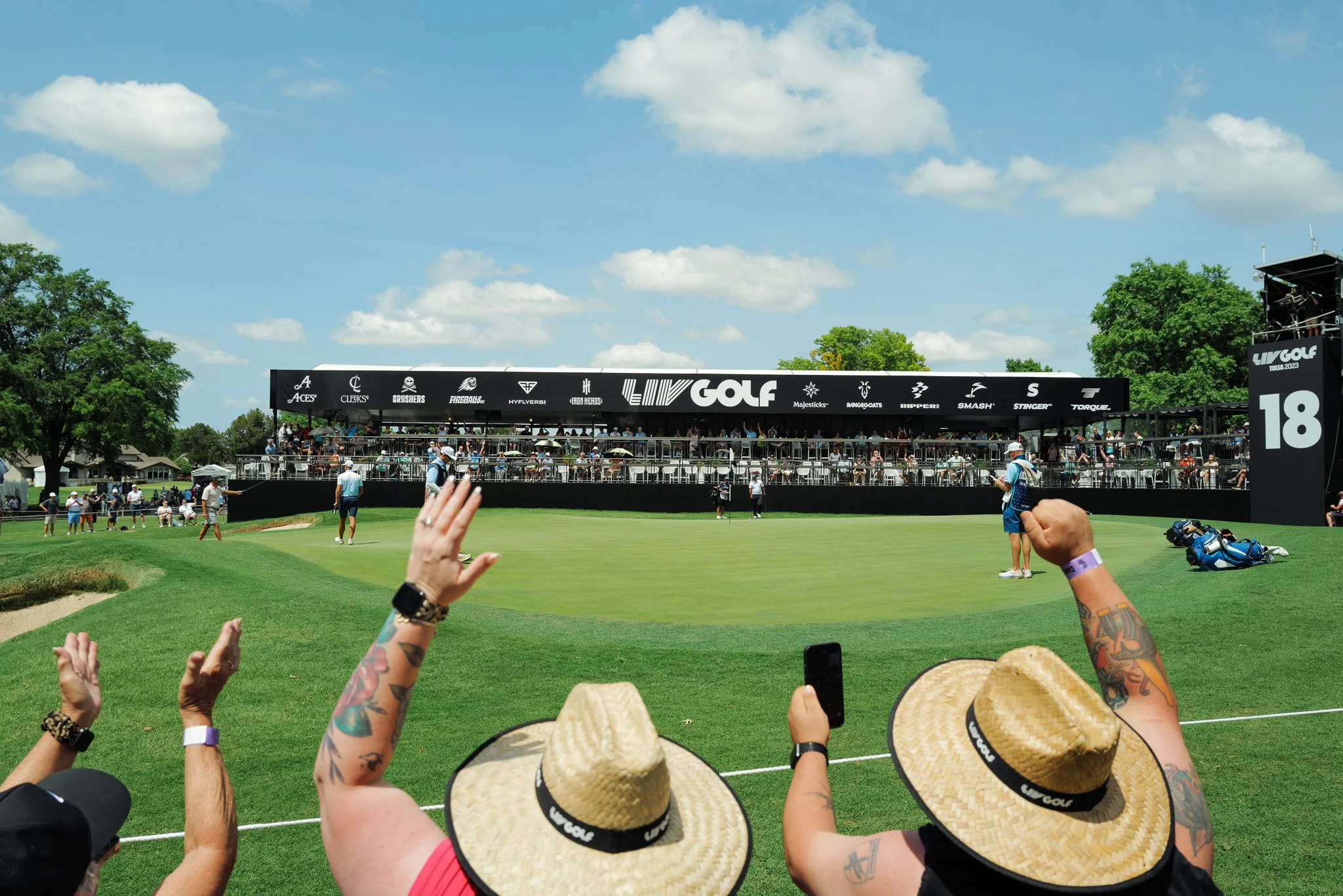 LIV Golf Tournament Pro Golf Fans Cheering