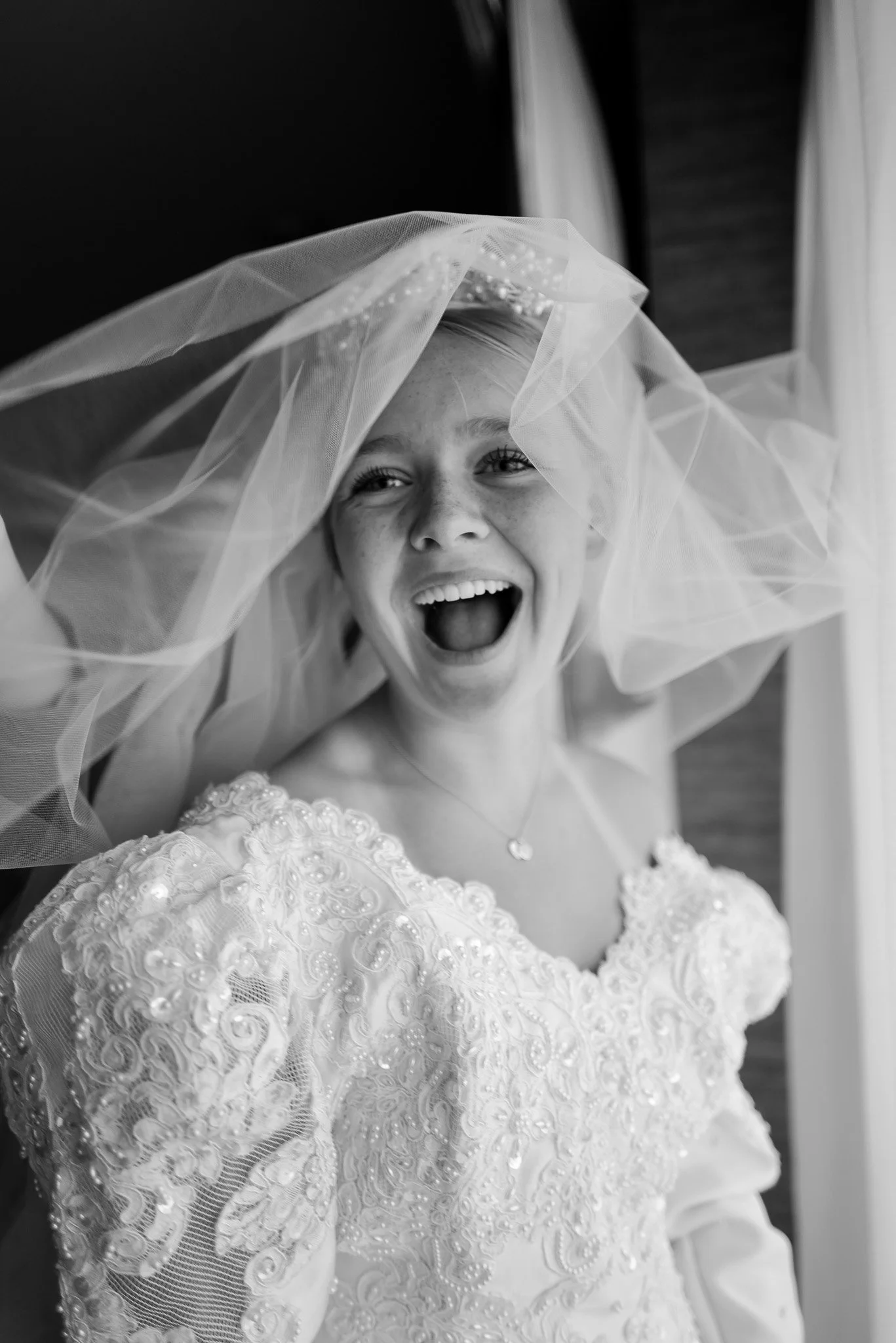 Black and White Wedding Dress photography Oklahoma