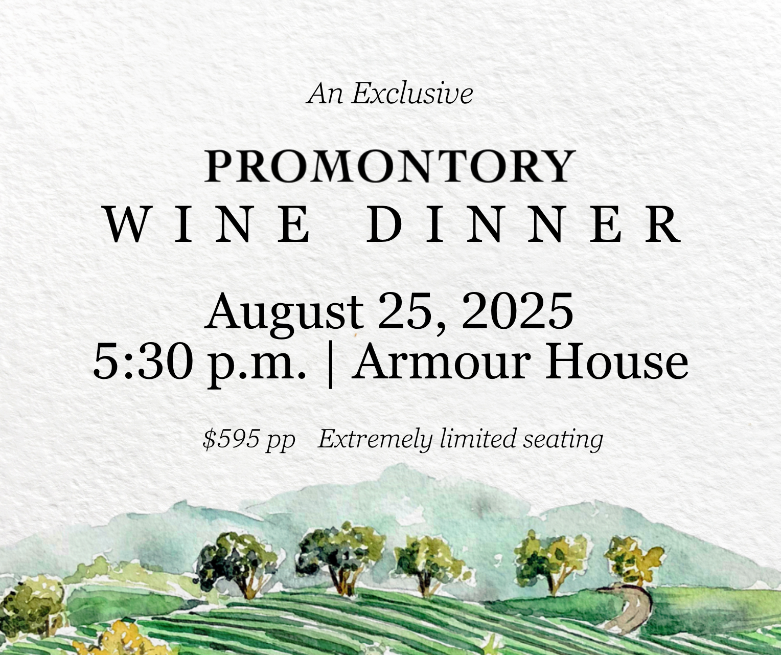 Exclusive Promontory Wine Dinner