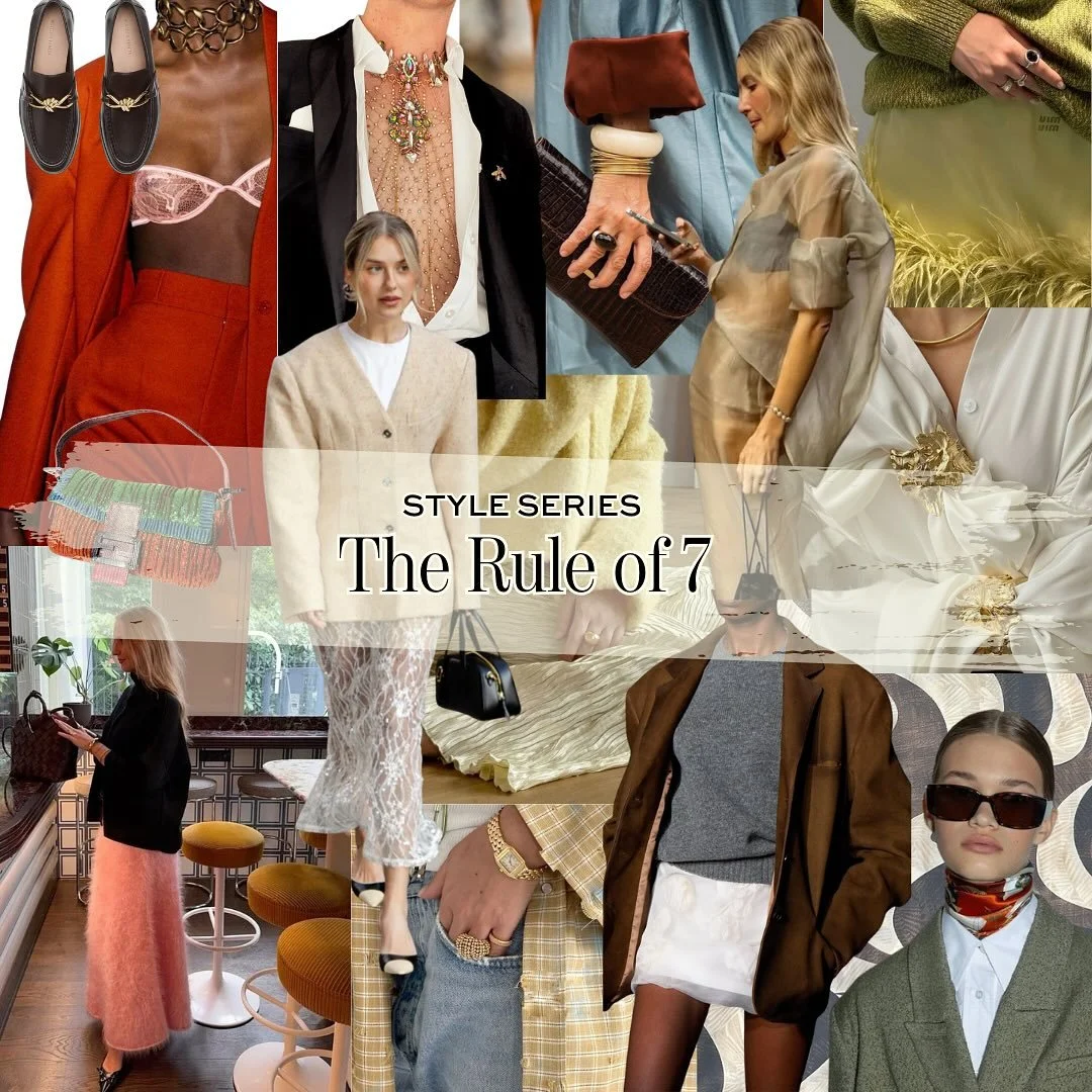 The Rule Of 7 for styling daily outfits &mdash; So many of my clients ask how can they make daily outfits feel &lsquo;not boring&rsquo;? Scroll through this super simple tip to learn how to add some interest to your casual looks. Shop these looks via