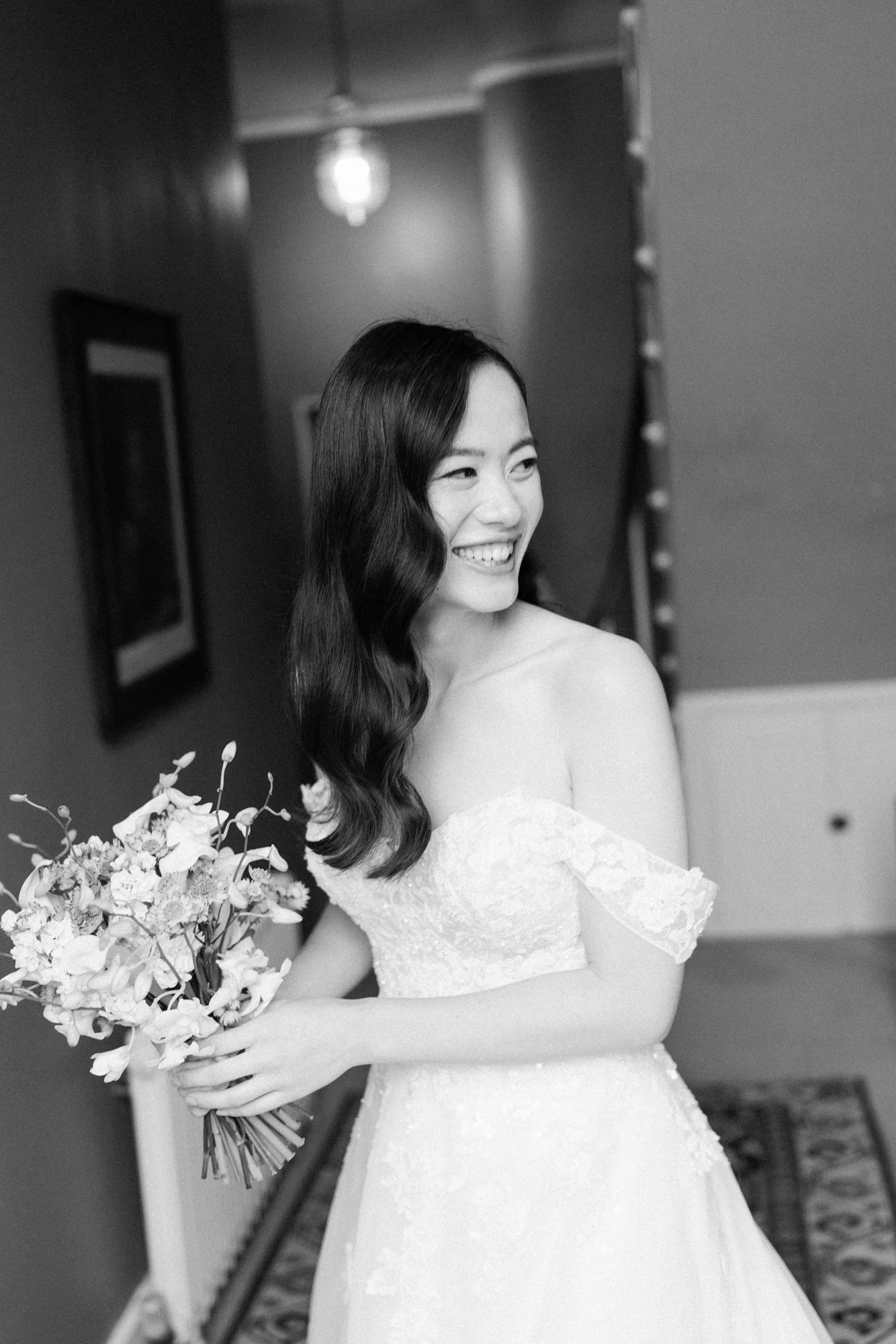 glowy wedding makeup soft hollywood waves wedding hair hampton court palace michael maurer photography