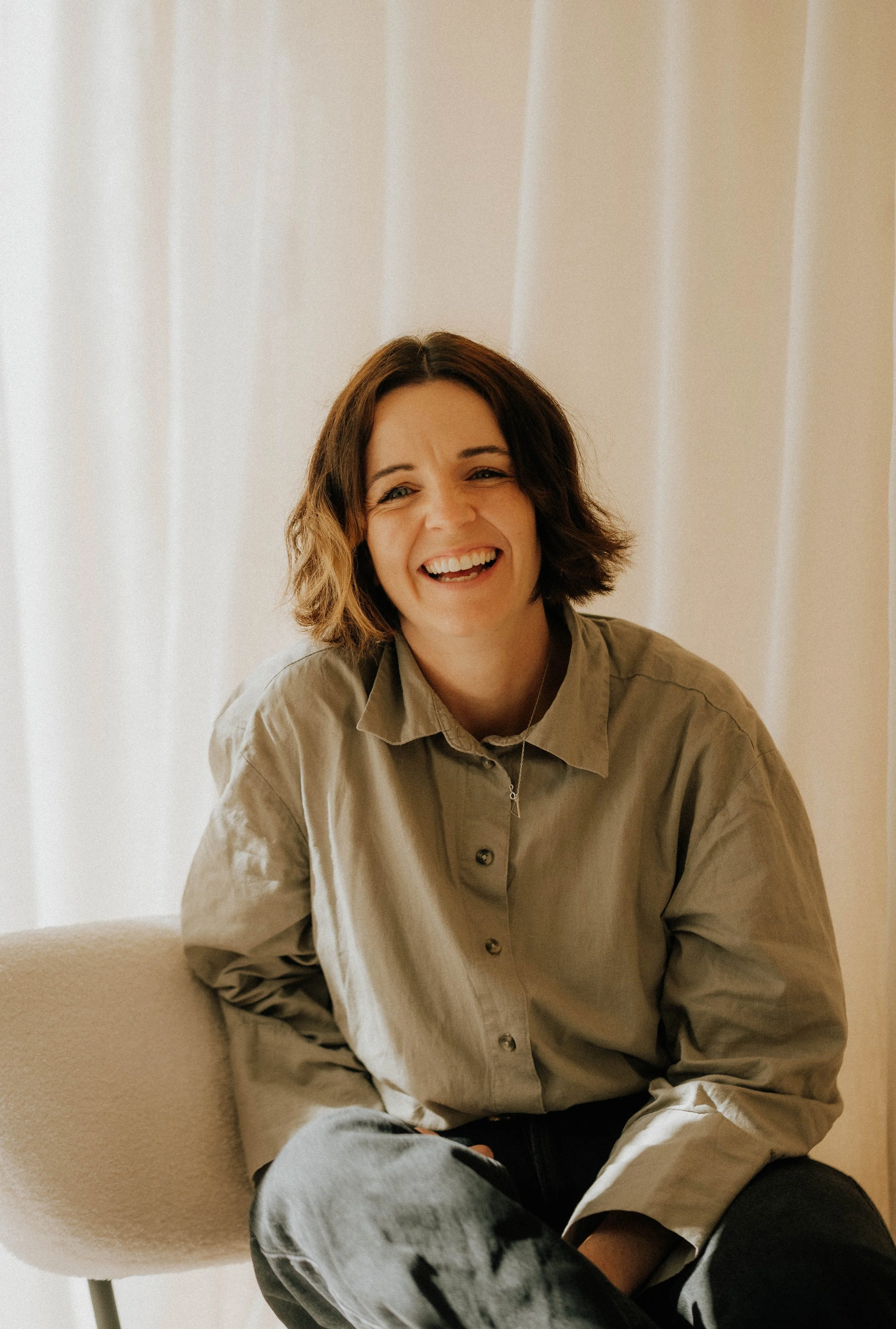 Image of a woman on her branding shoot at Didsbury Photography Studio