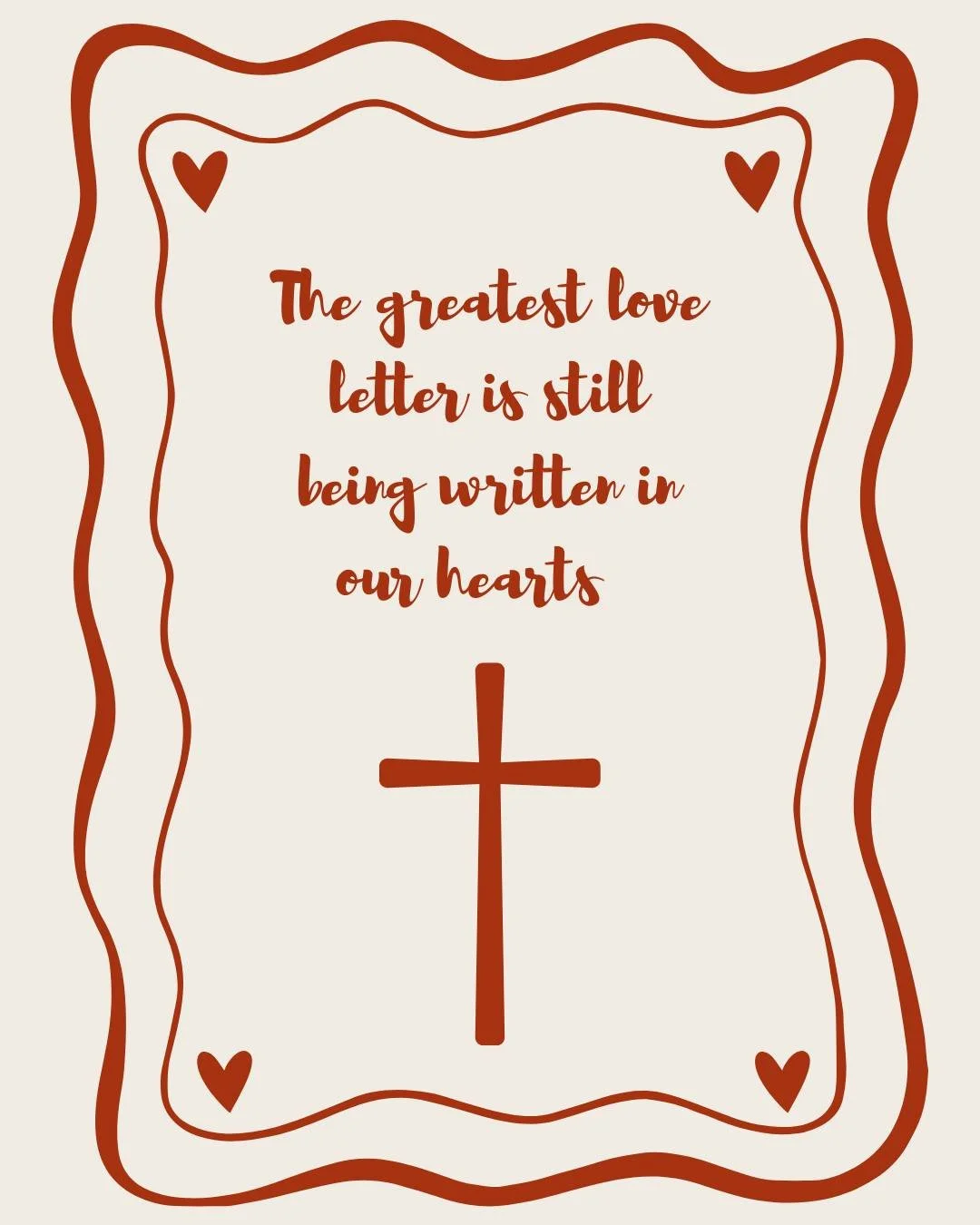 The greatest love letter wasn&rsquo;t written in ink.

It was written in sacrifice.

The cross is proof: you are loved beyond measure.❤️