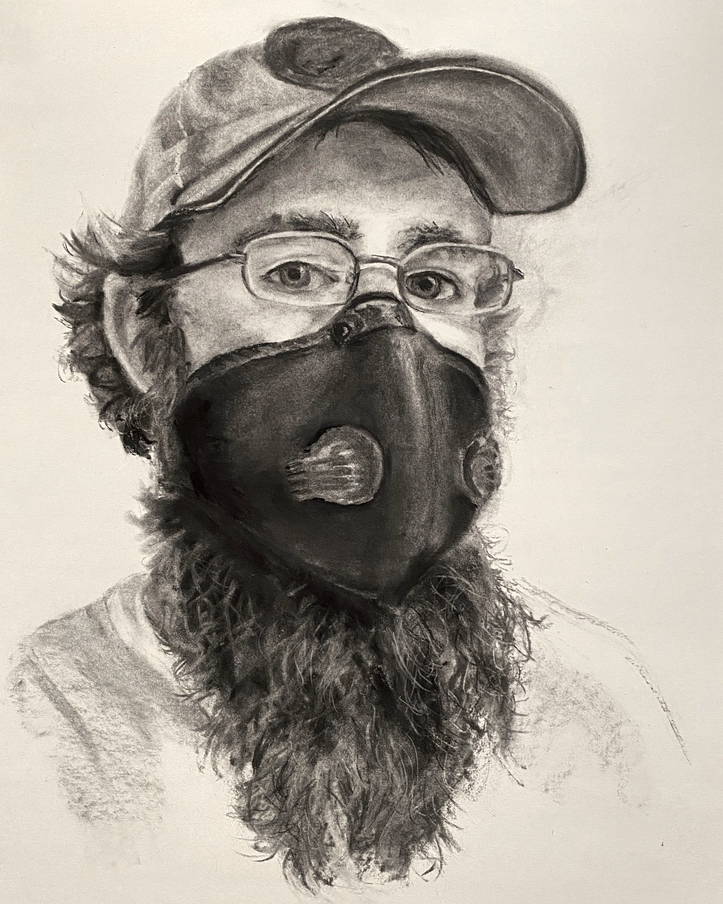 Self Portrait with Plague Beard