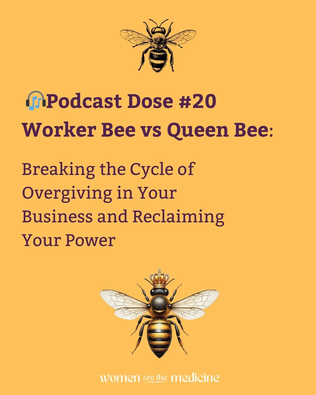 𝗔𝗿𝗲 𝘆𝗼𝘂 𝗿𝘂𝗻𝗻𝗶𝗻𝗴 𝘆𝗼𝘂𝗿 𝗯𝘂𝘀𝗶𝗻𝗲𝘀𝘀 𝗹𝗶𝗸𝗲 𝗮 𝗪𝗼𝗿𝗸𝗲𝗿 𝗕𝗲𝗲 𝗼𝗿 𝗮 𝗤𝘂𝗲𝗲𝗻 𝗕𝗲𝗲?

In this solo episode, I break down two common patterns women in business often slip into &mdash; and what it actually takes to shift ou