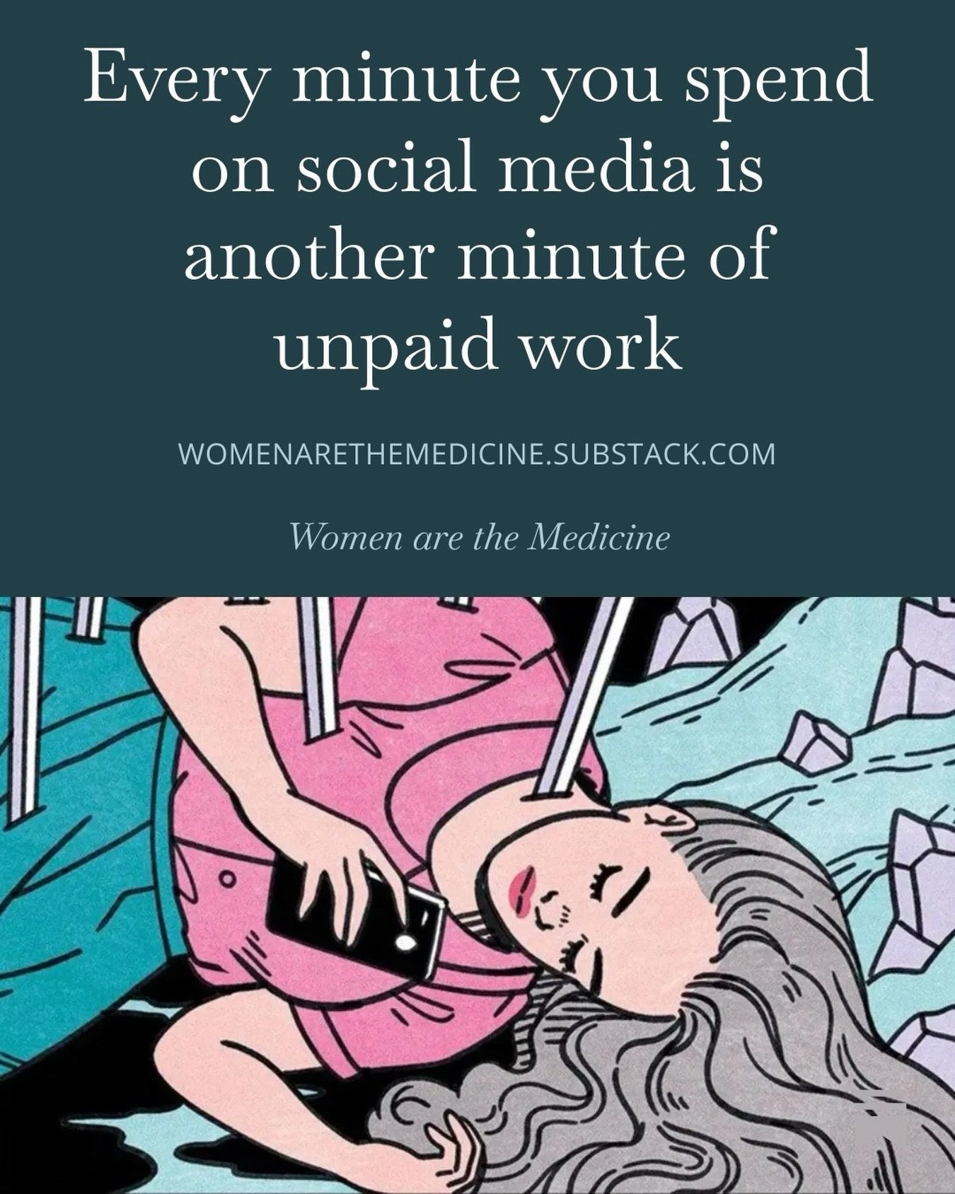 How much will you contribute to Zuckerberg's billions today?

What&rsquo;s the cost to your creativity, your energy, your relationships?

Last century, we got hooked on consumption.

Now we&rsquo;re the ones being consumed.
This is your reminder to t