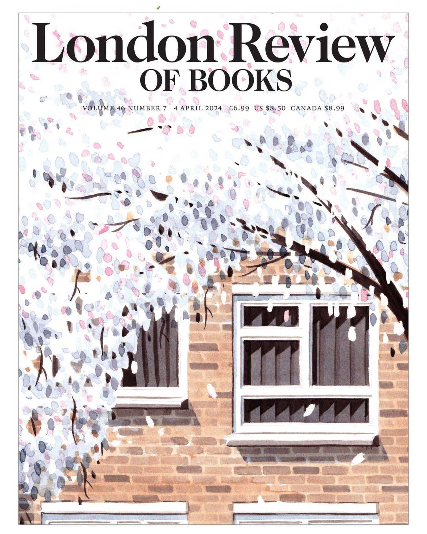 'March Blossoms' - ink and watercolour by @jonmcn on the latest issue of @londonreviewofbooks 

#londonblossom #londonblossoms #springhassprung