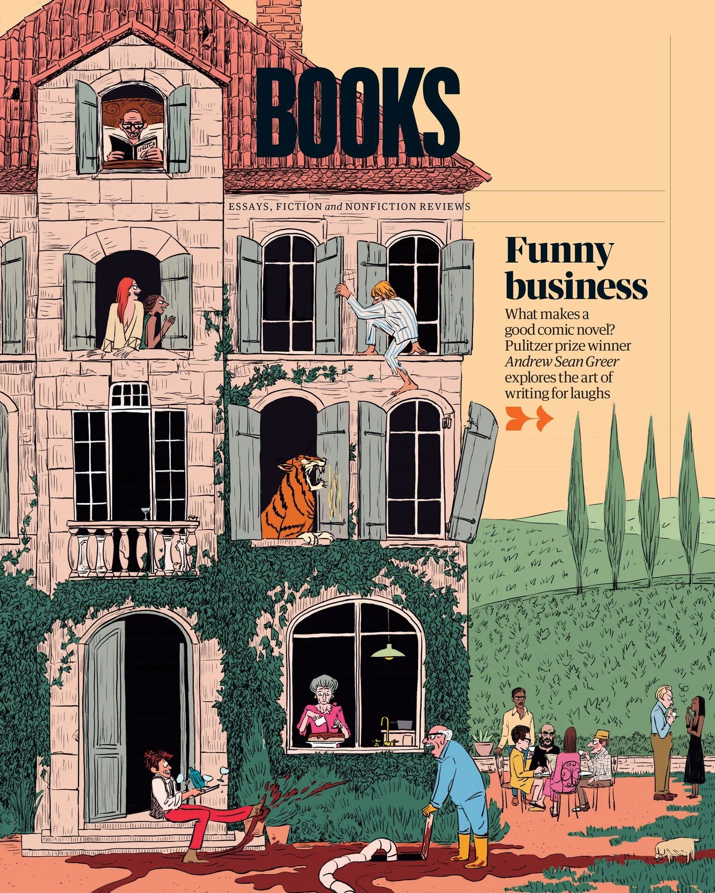@javi_aznarez illustrates &ldquo;Funny Business&rdquo; for The Guardian Books.

In the article ... Purlitzer prize winner Andrew Sean Greer explains how comic novels grow from serious situations, close observation and a careful change of emphasis. 

