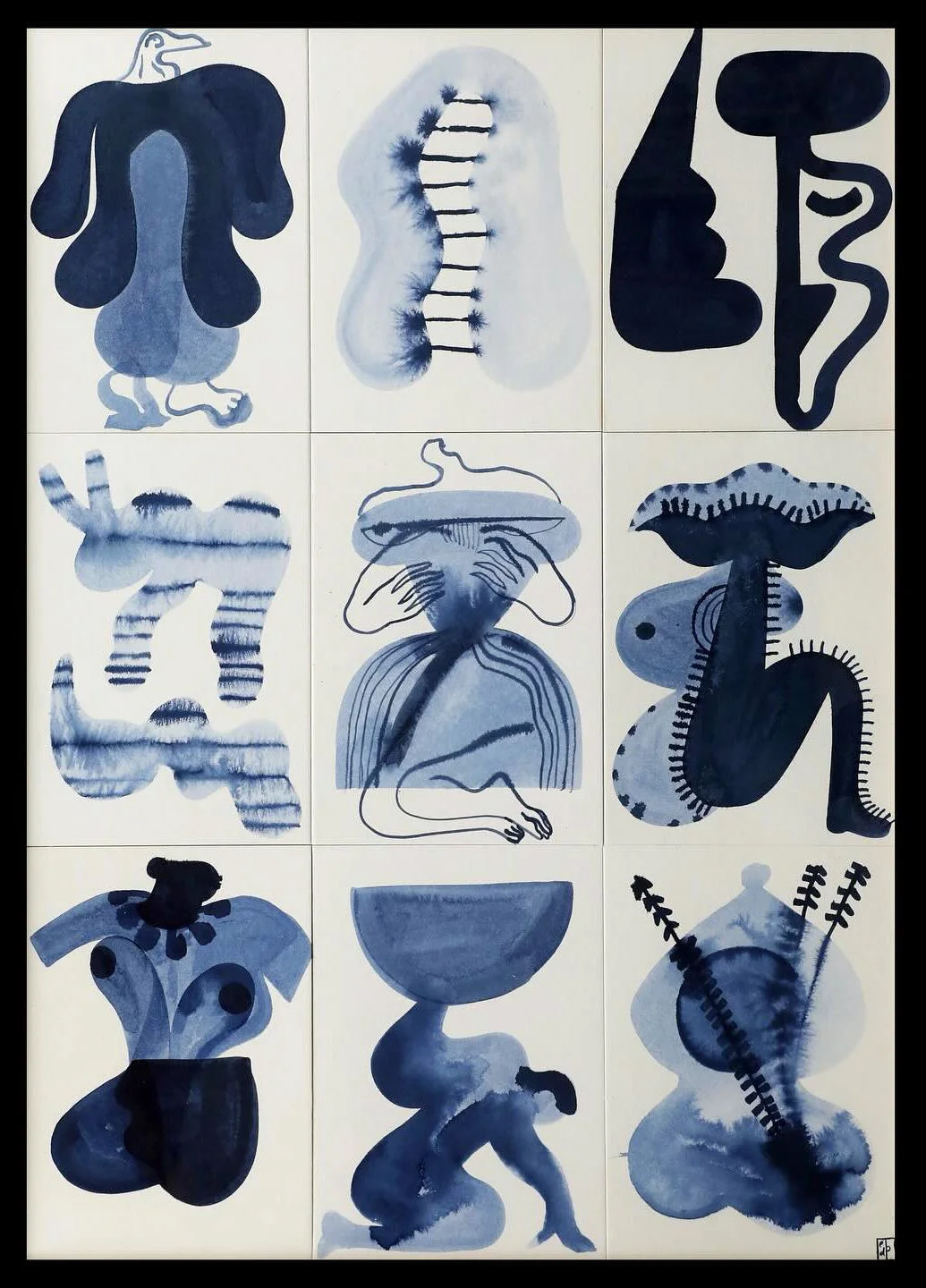 Diana Ejaita | "4am indigos"
blue ink on paper
2024-2025