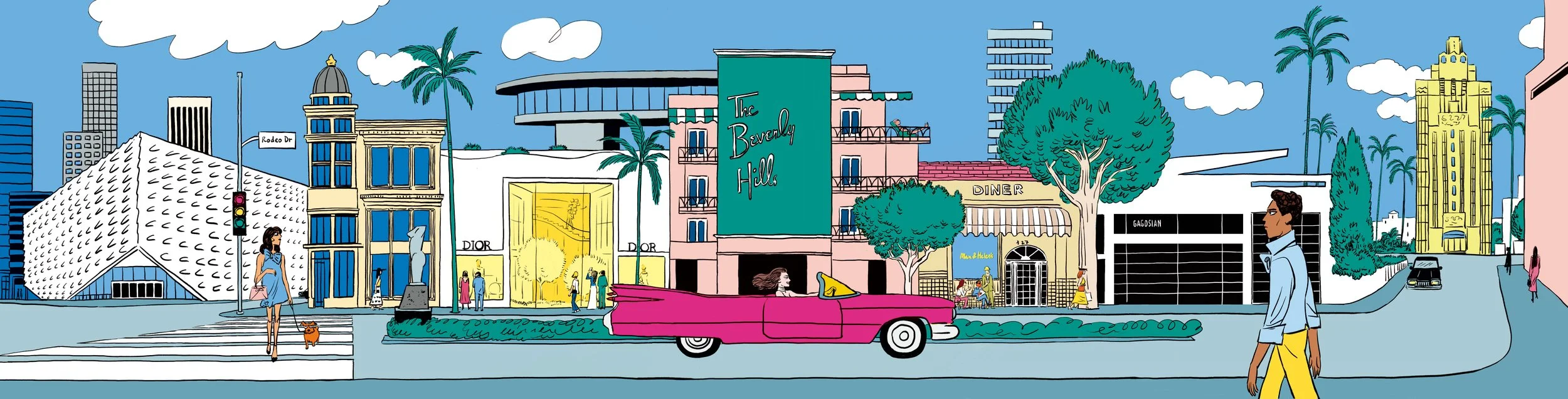 DIOR Cruise 2027 Illustration: Javi Aznarez Creates Jonathan Anderson’s Los Angeles Guide for Dior