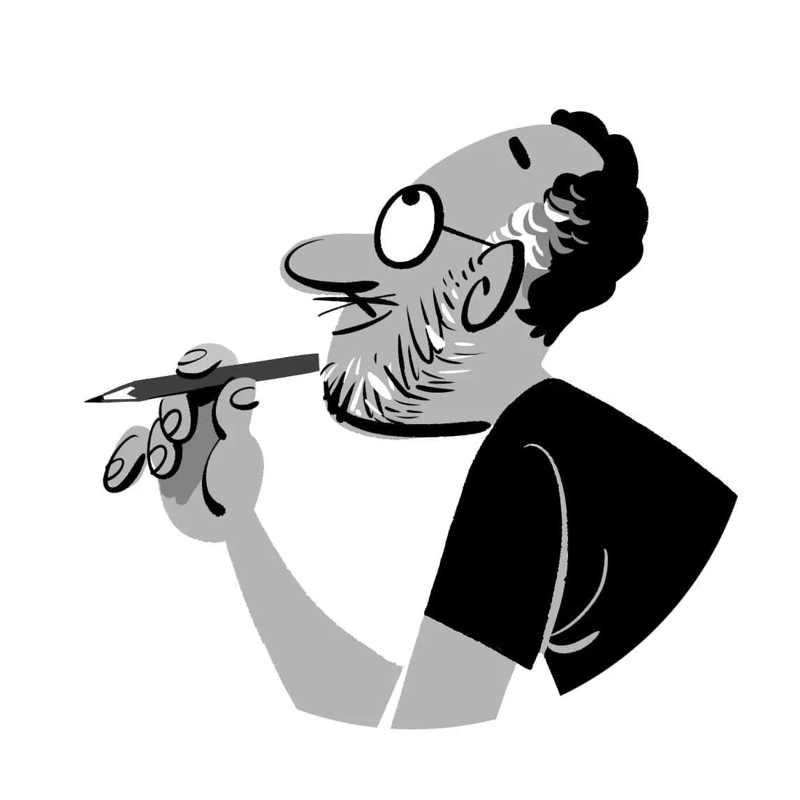 Conceptual character illustration by Satoshi Hashimoto for the Dutch Uncle Professional Guide to Commissioning Illustration