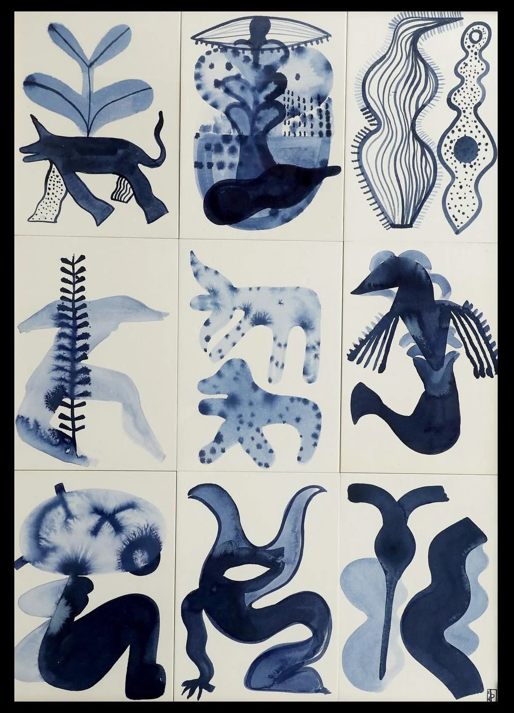 Diana Ejaita | "4am indigos"
blue ink on paper
2024-2025