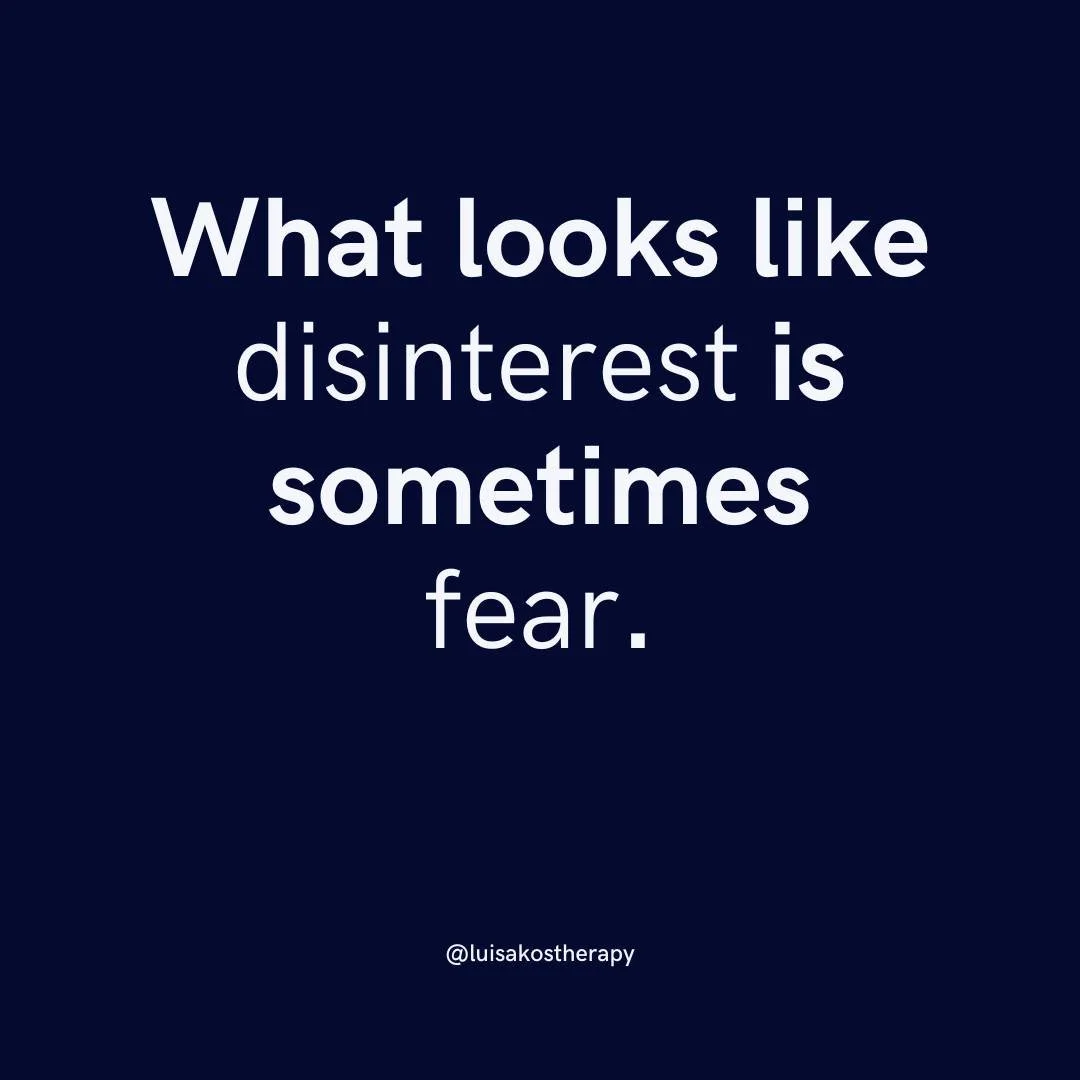 In couple therapy, one partner may experience the other as distant, avoidant, or not pulling their weight. Sometimes underneath that is not indifference but fear, shame, or a sense of not being good enough. When that becomes visible, the conversation
