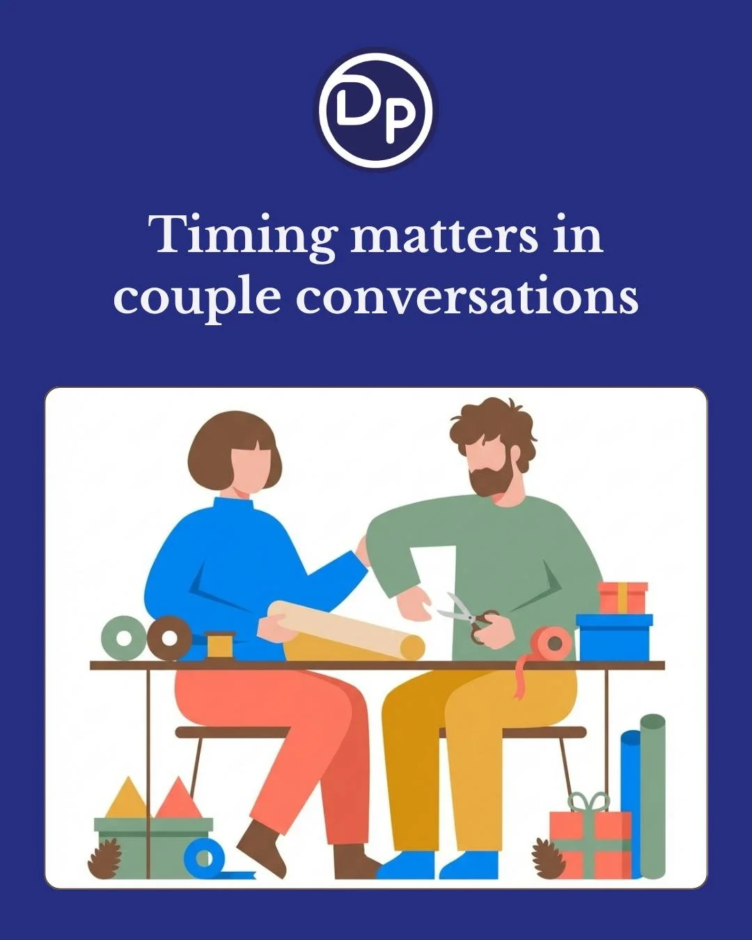 Some conversations don&rsquo;t go wrong because of what is being said, but when they&rsquo;re happening.

Late at night, when one of you is tired, already stretched, or half-asleep, your capacity to think clearly and stay regulated is low. Small thin