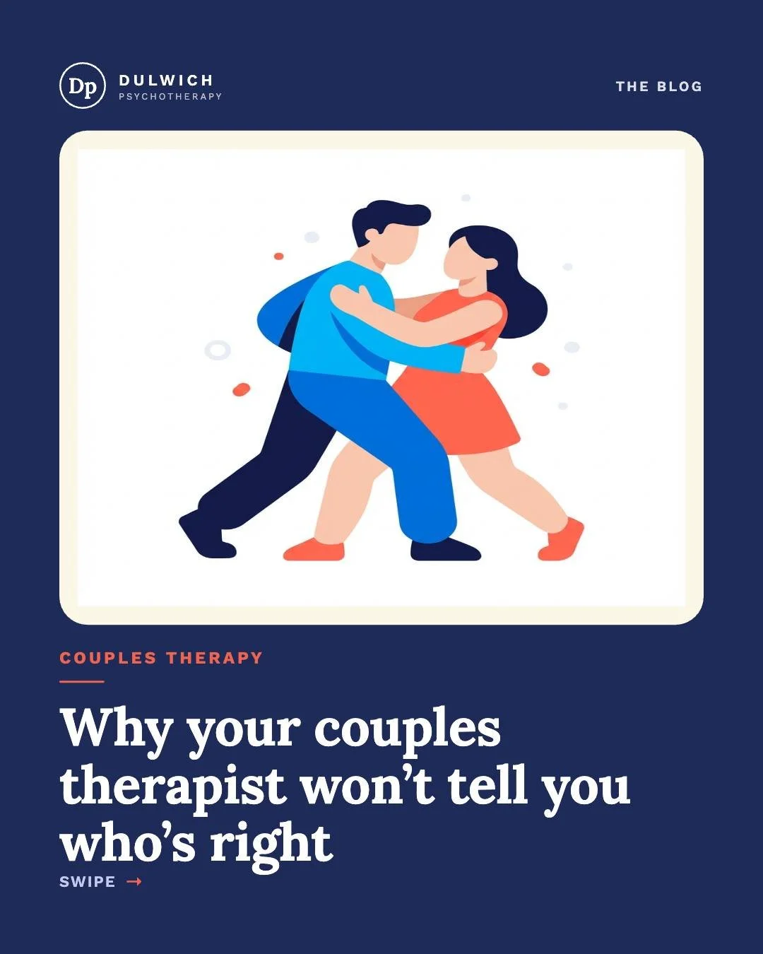 Most couples arrive hoping I will settle it. Who remembered the argument correctly. Whose needs should come first. A referee to decide, once and for all, who is right.
I won't. Not because I am dodging it, but because being right and being close usua