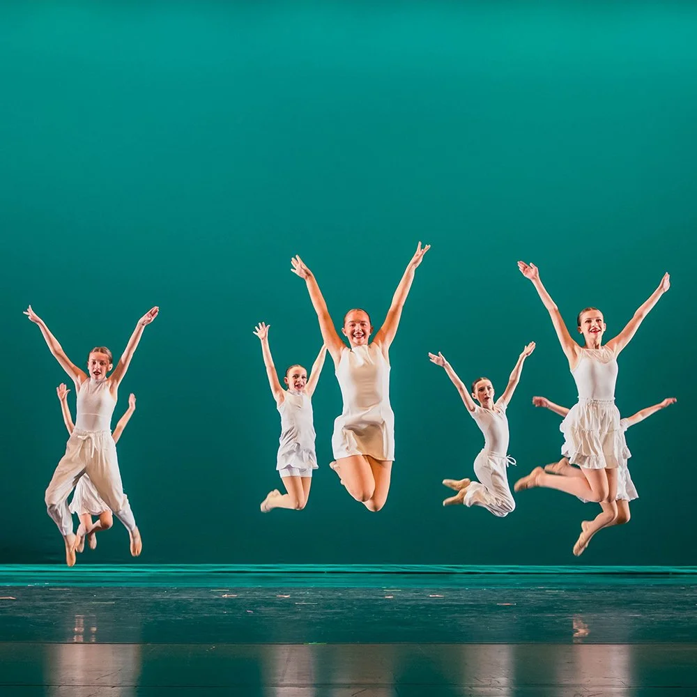 high school girls performing their dance class routine