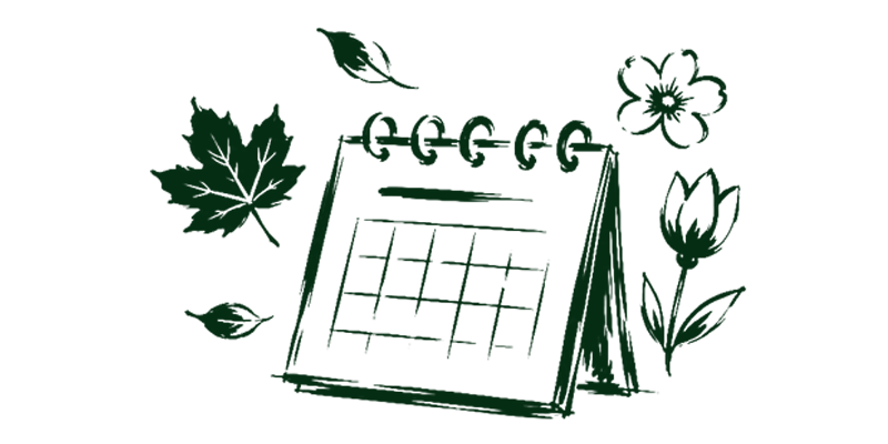 Fall to spring class schedule icon