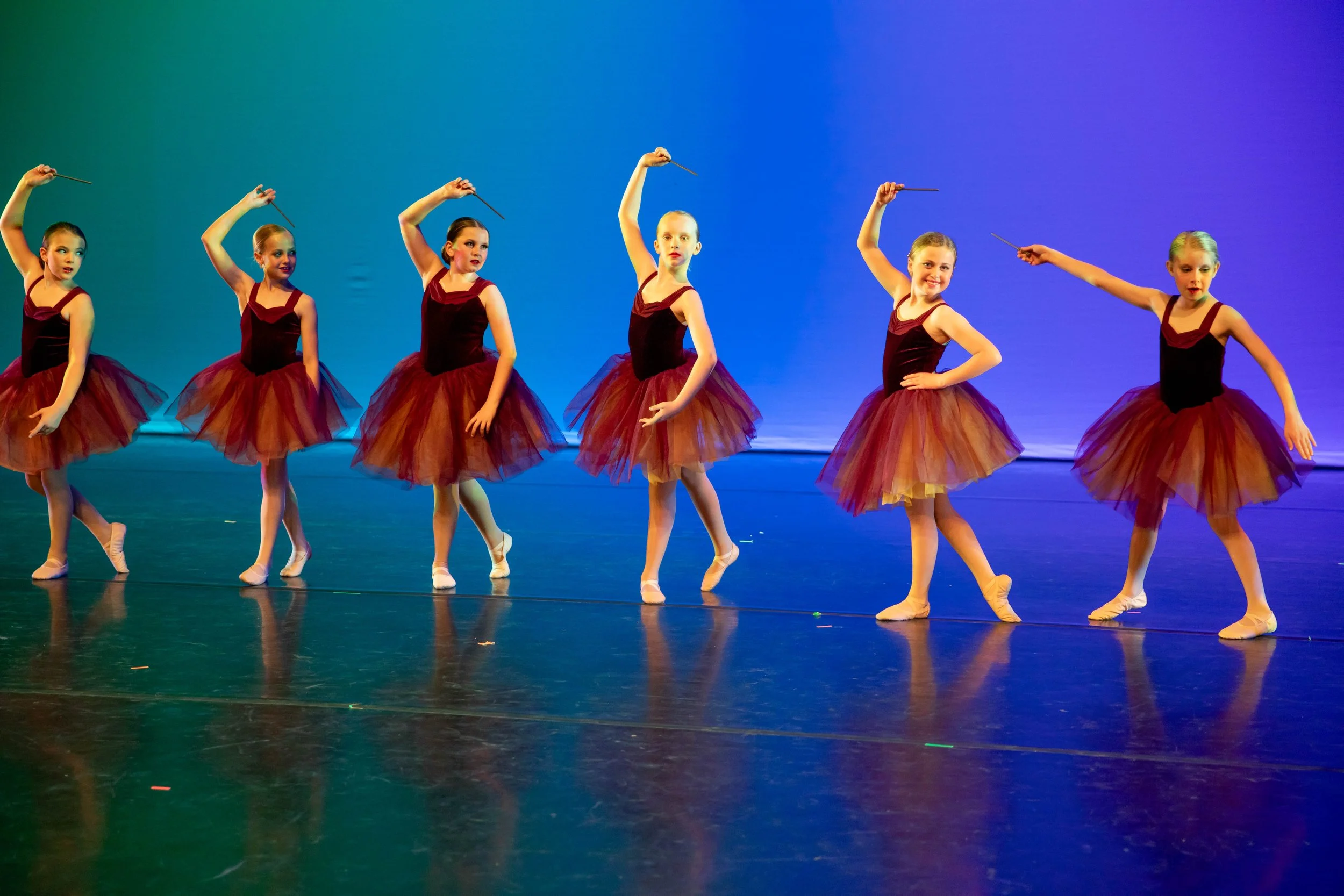 Dance recital featuring young ballet girls