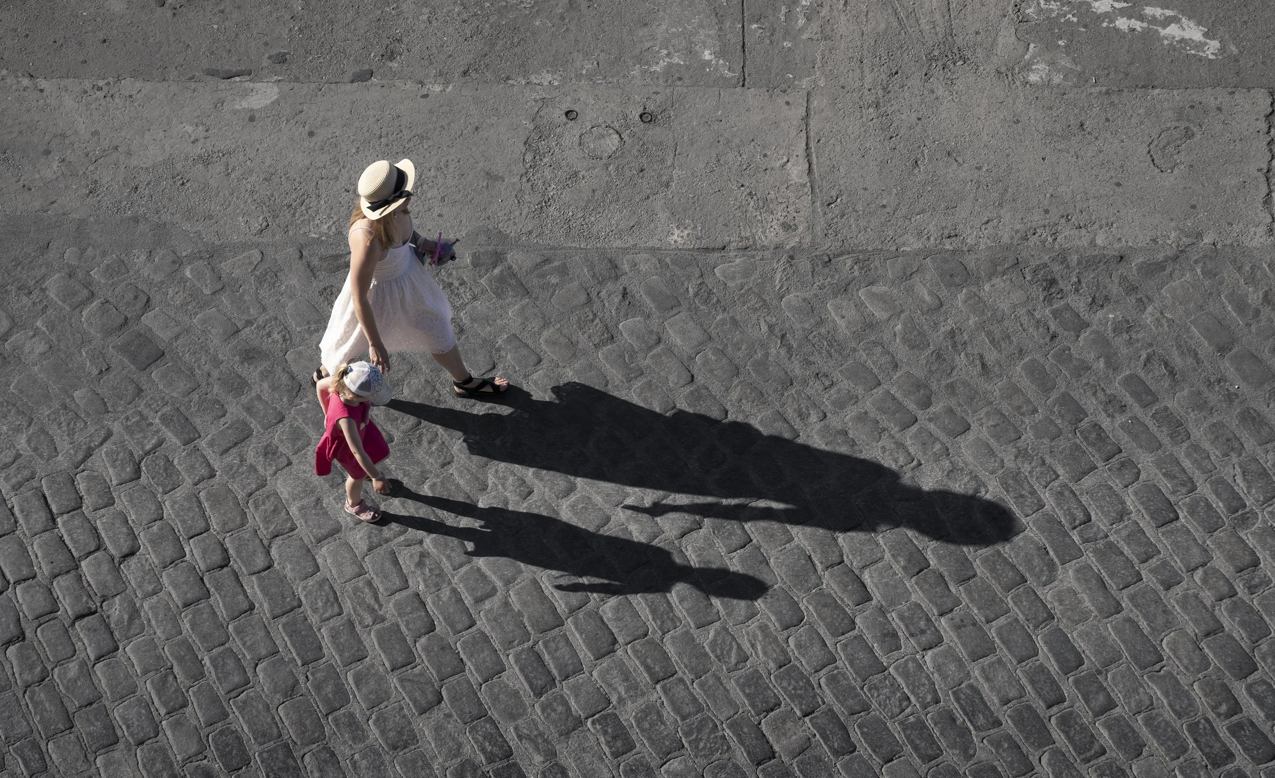 Mother & Daughter - Harbor  Promenade - Chania, Crete, Greece