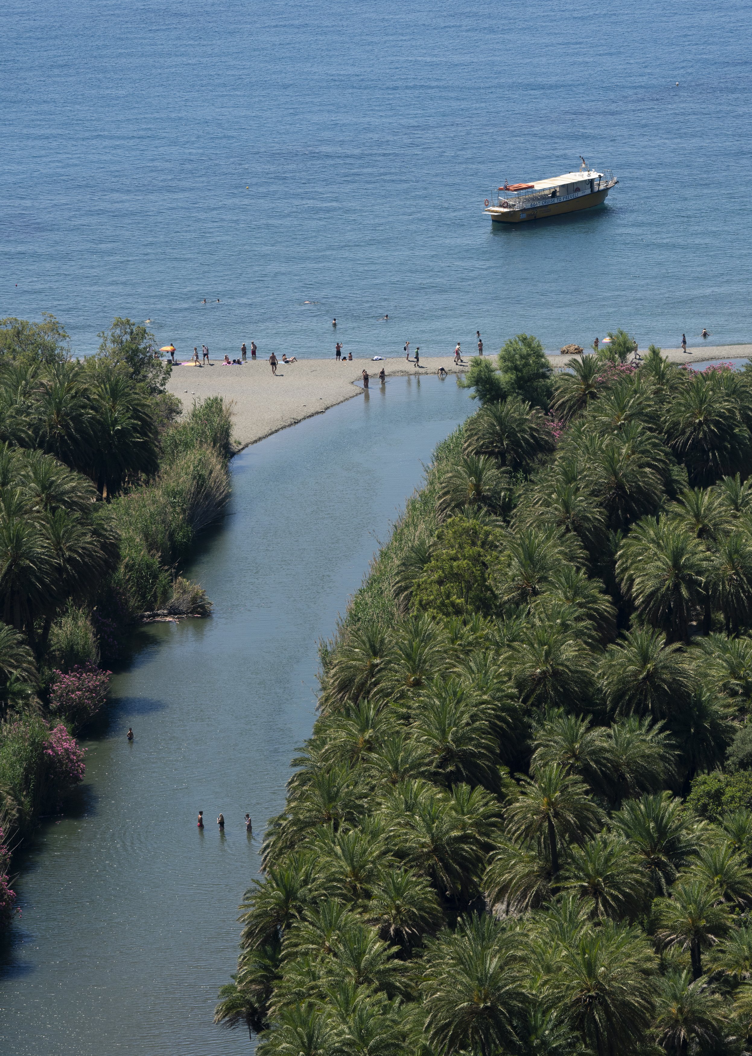 Preveli Beach in Crete, is not just one of the only locations on earth where Cretan date palms are endemic, but it is also within 20 miles of being the southernmost point in Europe. Crete, Greece