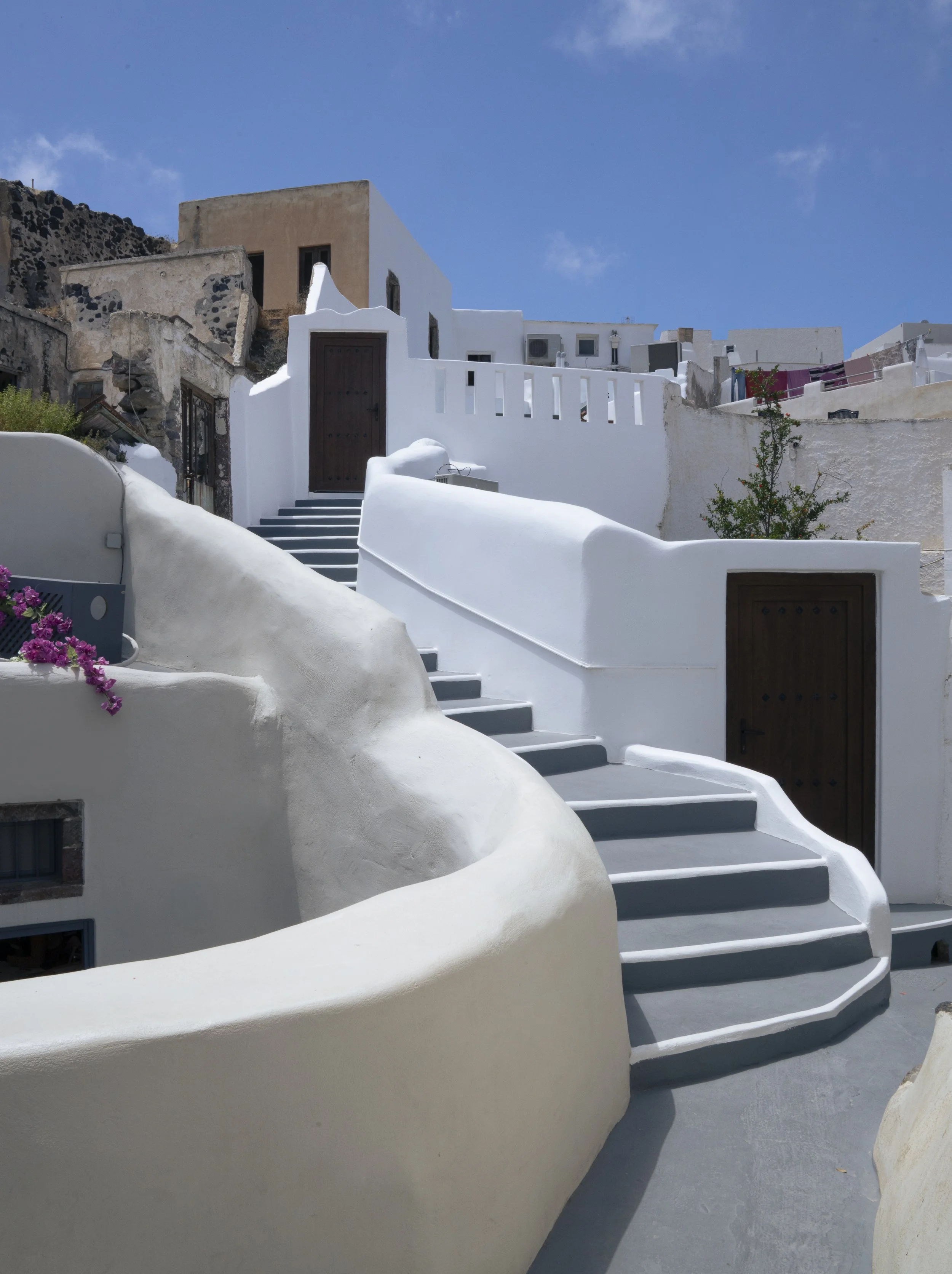 Stairs and doors - Karterados, Santorini, Greece