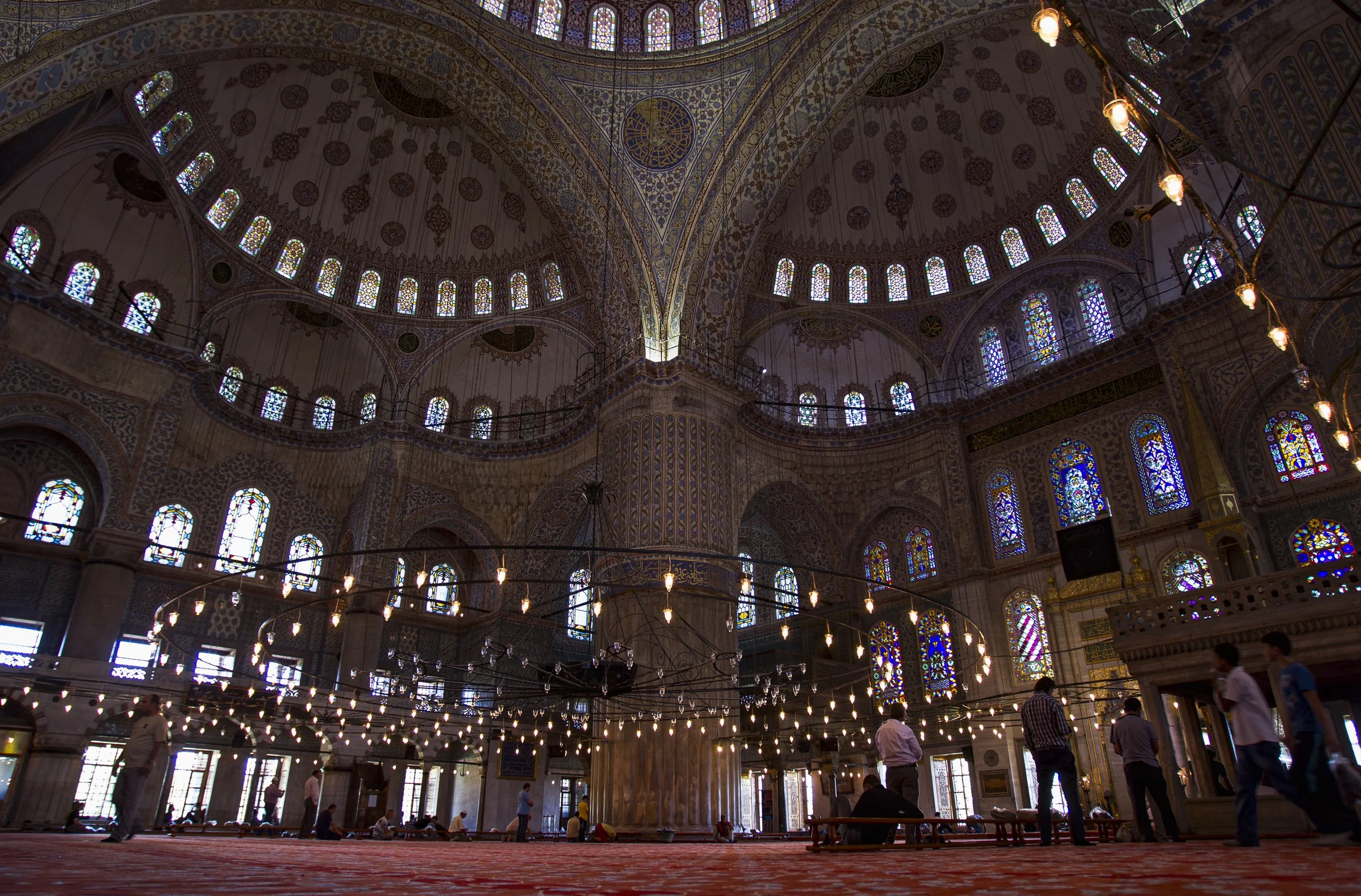 Interior of the Blue Mosque - Istanbul, Turkey