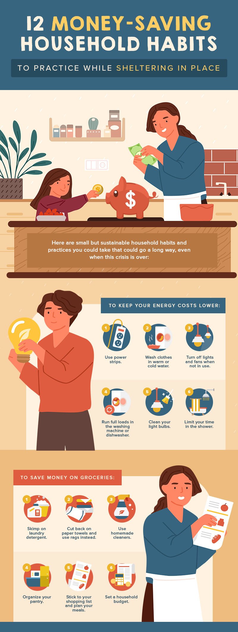 12 Money-Saving Household Habits To Practice While Sheltering In Place