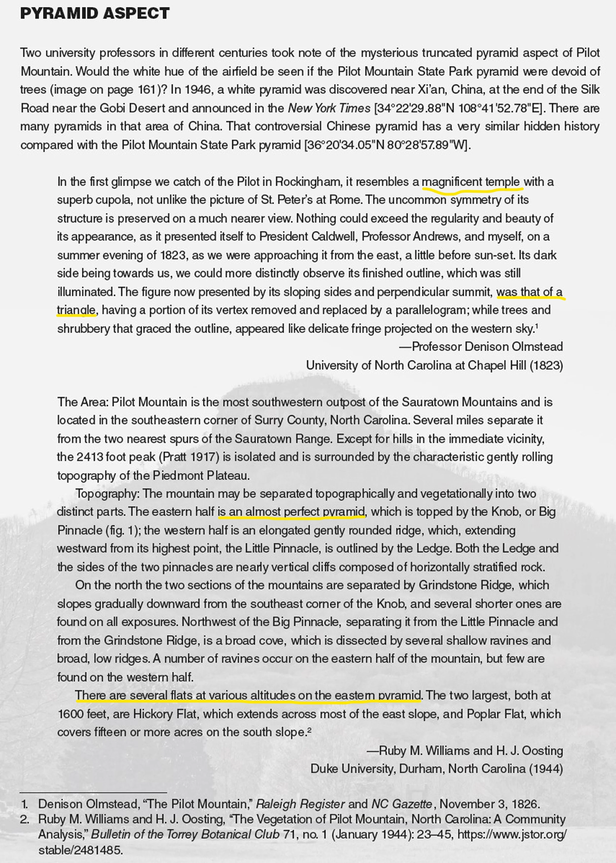 A Pyramid/Sphinx Hidden in Plain Sight — Faces of Pilot Mountain