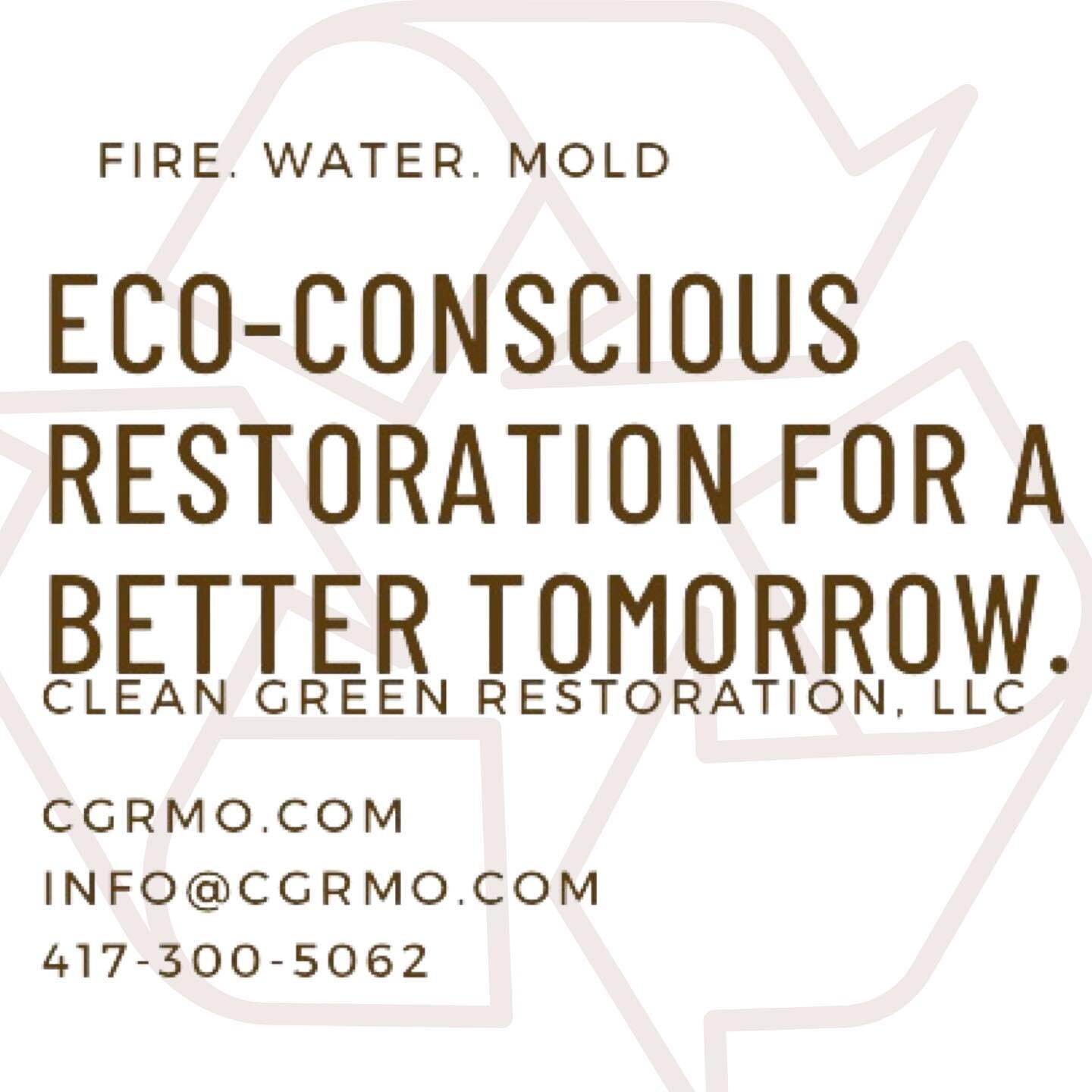 If you need fire, water or mold restoration services, you want a company that is not only reliable and professional, but also eco-conscious and family-friendly. That's why you should choose Clean Green Restoration LLC of Nixa, MO. We are a local comp
