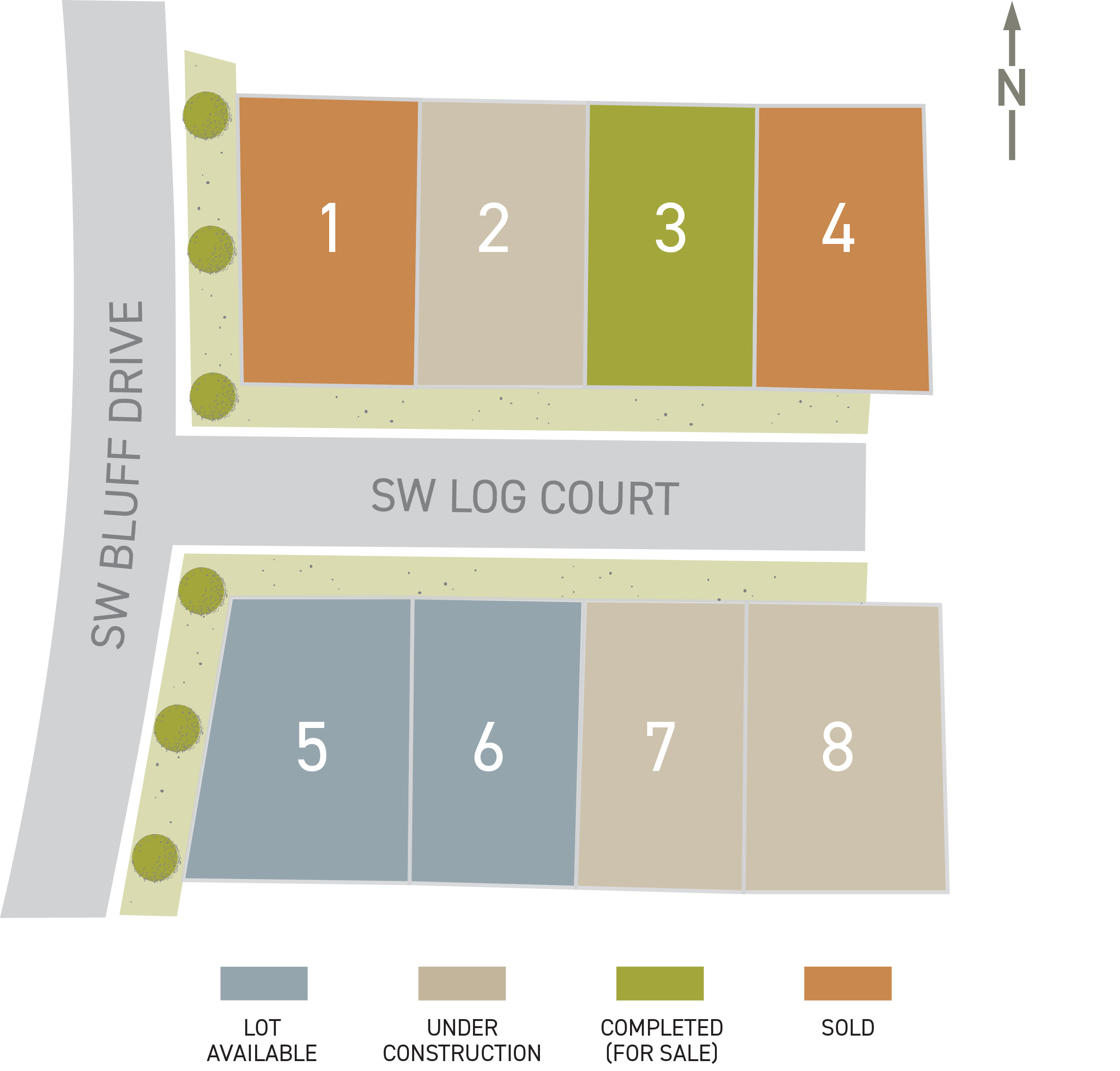 Property Map of The Eight at the Old Mill Townhomes in Bend, Oregon