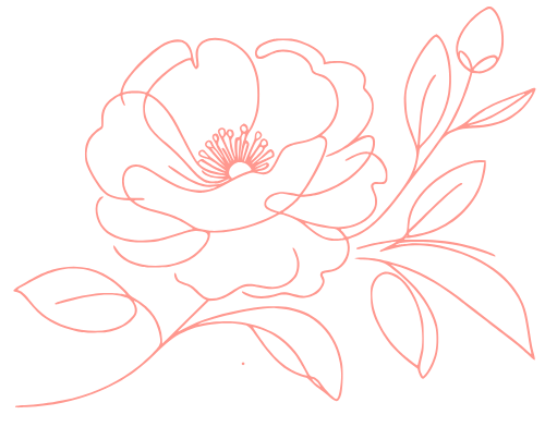 Soft pink floral line-art design on Linda Chi’s EMDR Intensive Therapy OKC section, illustrating deep, focused healing for adults who are tired of feeling stuck.