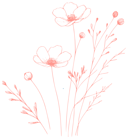Delicate floral line art symbolizing EMDR therapy, emotional healing, and personal growth for adults overcoming trauma, anxiety, and depression in Dallas and Oklahoma City. EMDR helps painful memories lose their emotional charge.