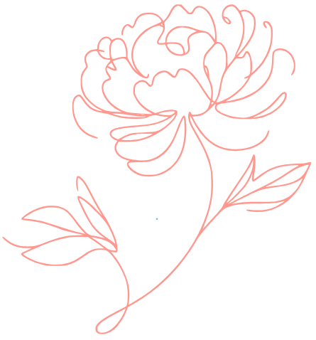 A blooming flower with flowing lines, symbolizing personal growth and healing through cognitive behavioral therapy (CBT) in Oklahoma City.