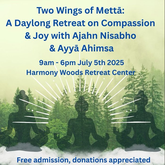 Two Wings of Mettā Daylong Retreat on Compassion & Joy