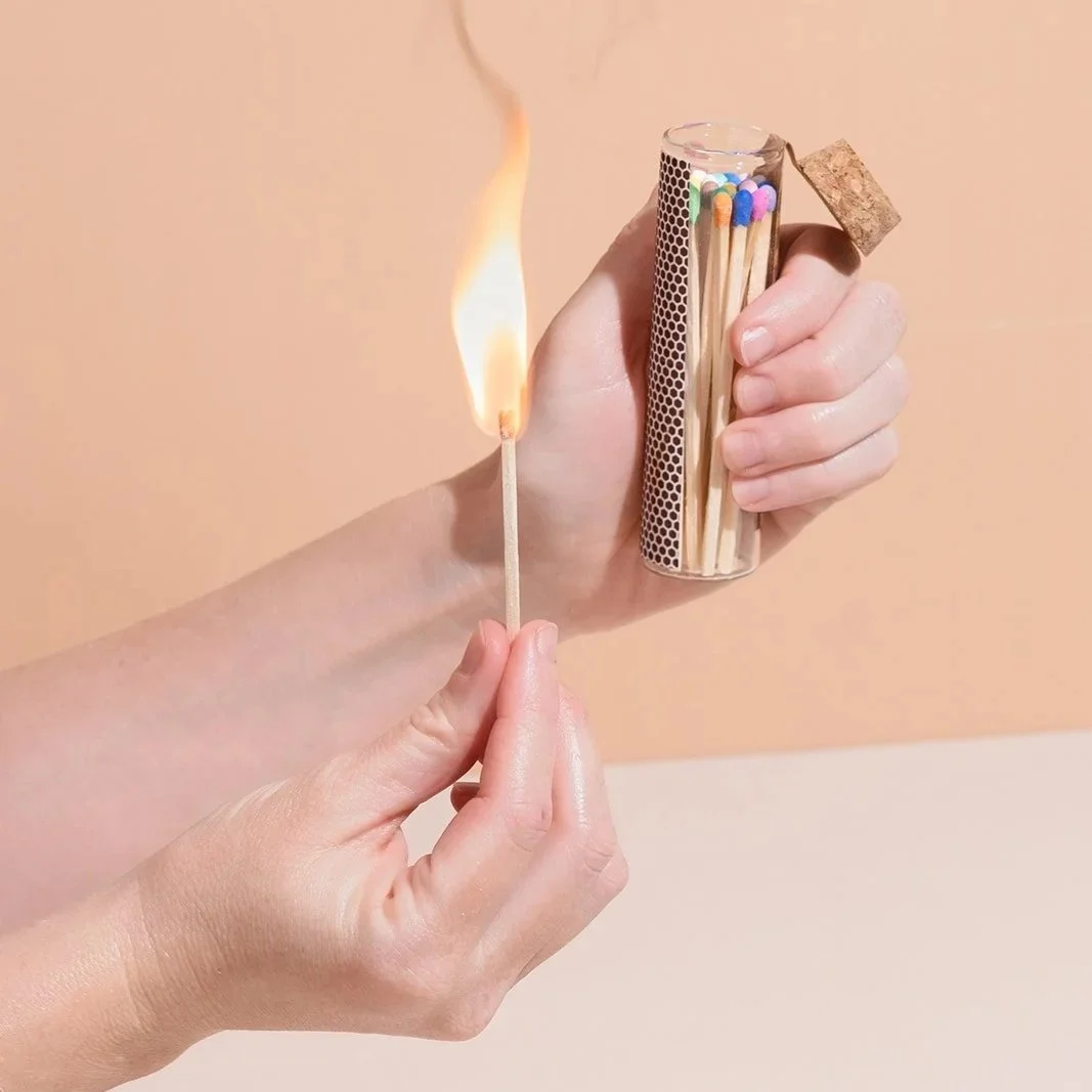 Rainbow tip matches
