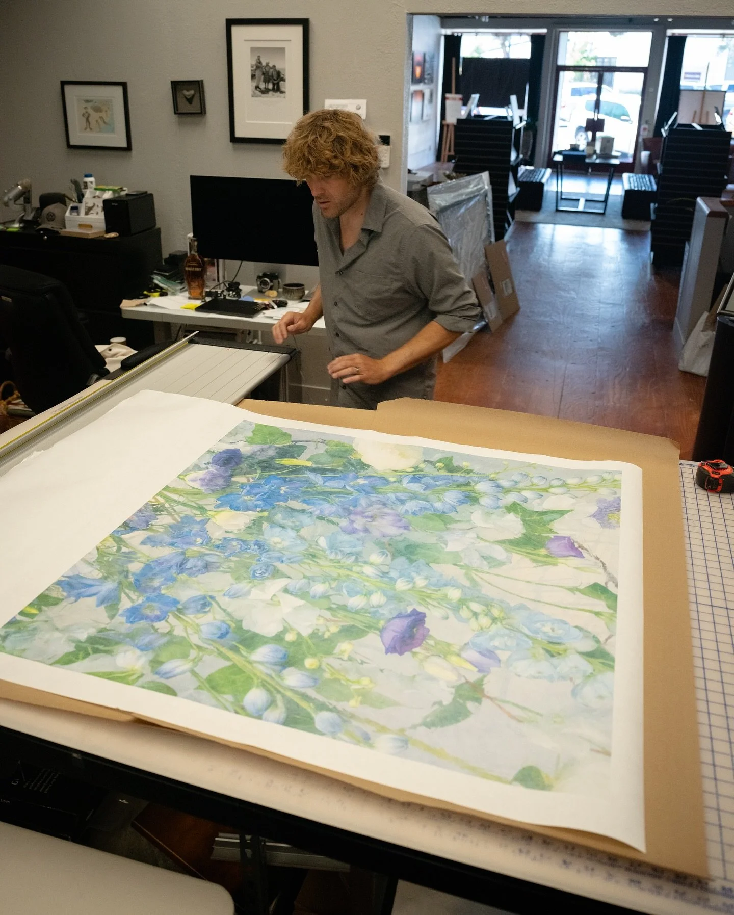 Back in the shop working on a beautiful piece for @keronpsillas &mdash; printed on some super special custom papers. With tons of care and a careful eye for the little things, @bradleyprintservices is the photographer&rsquo;s fine art printer. For ph